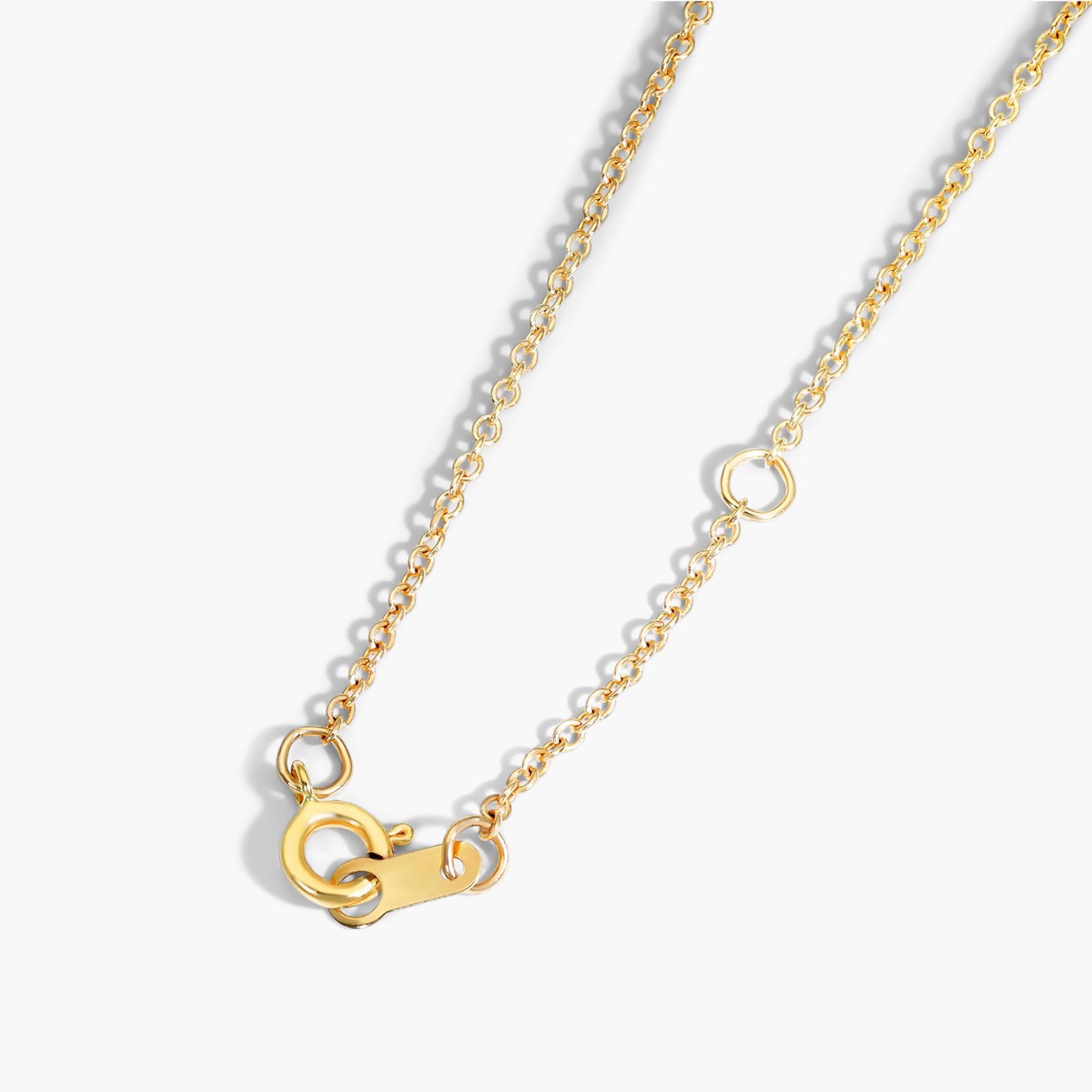 14K Yellow Gold Interlocking Rings Necklace
