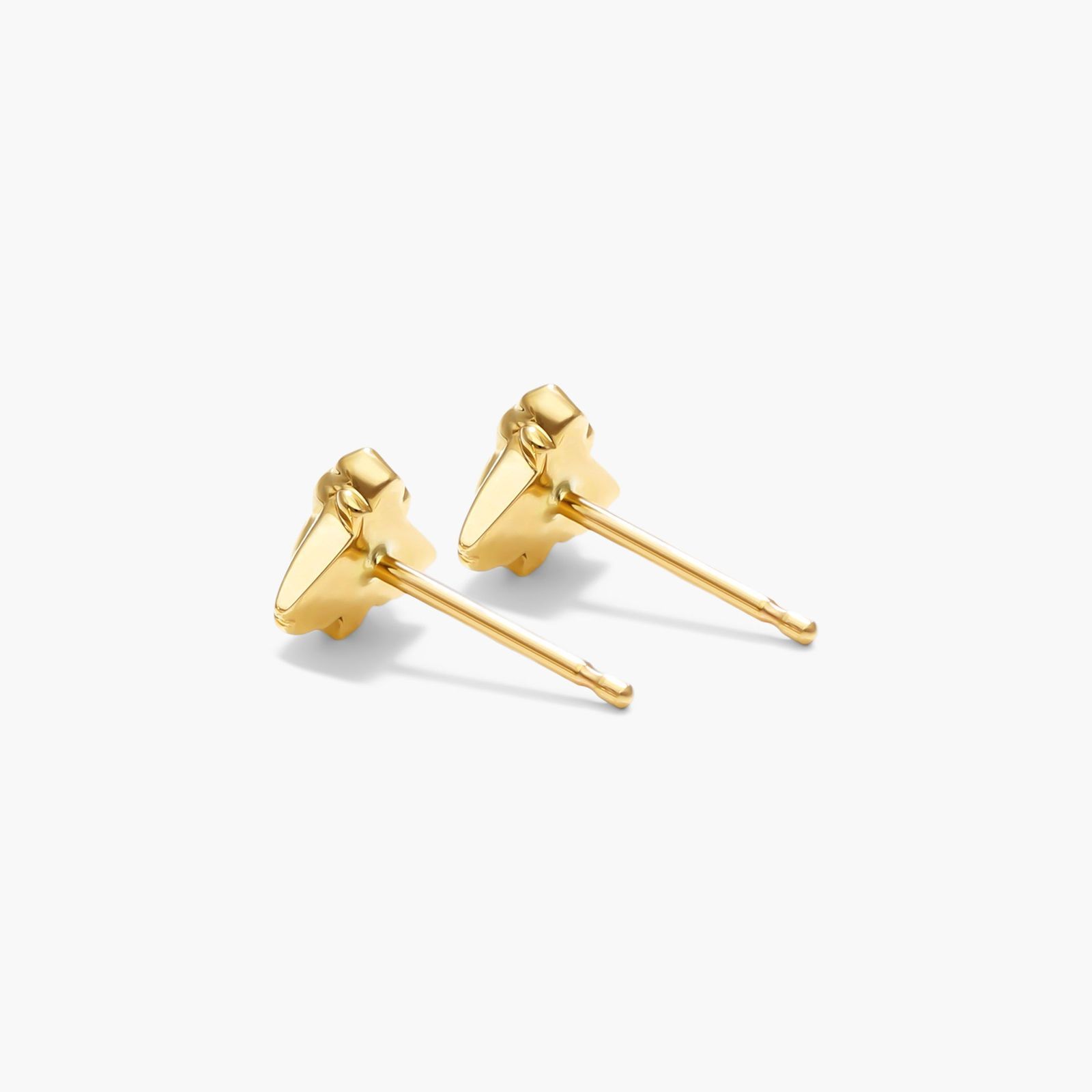 Bee Stud Earrings In 14K Yellow Gold