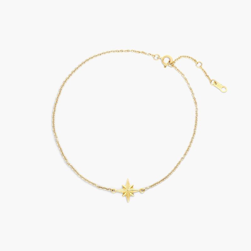 North Star Bracelet In 14K Yellow Gold