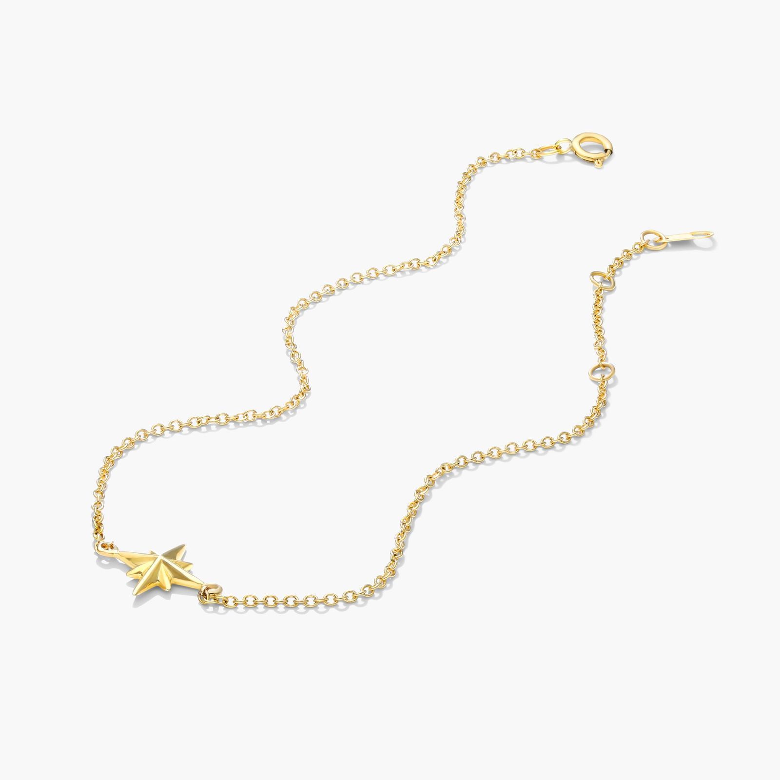 North Star Bracelet In 14K Yellow Gold