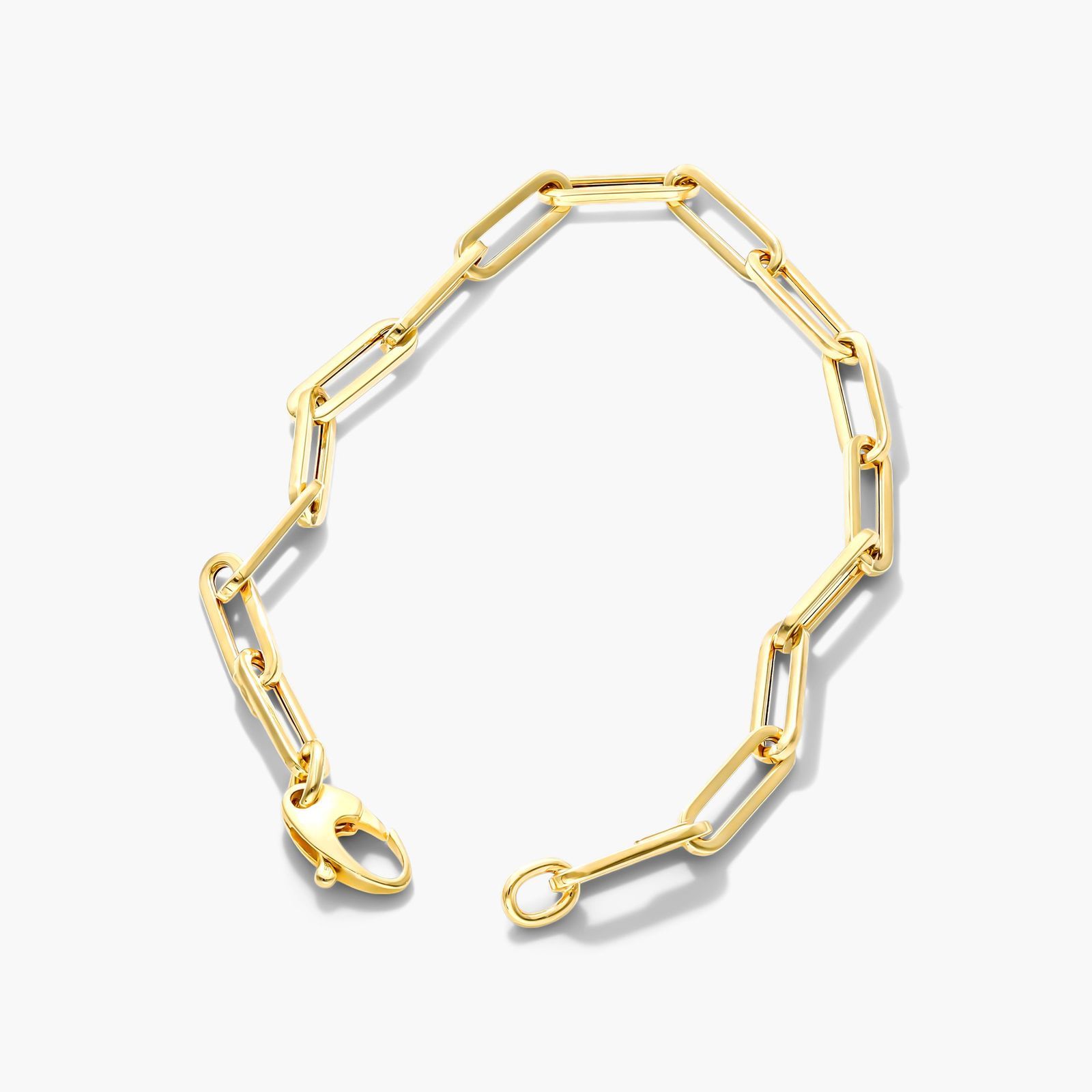 Statement Paperclip Bracelet In 14K Yellow Gold
