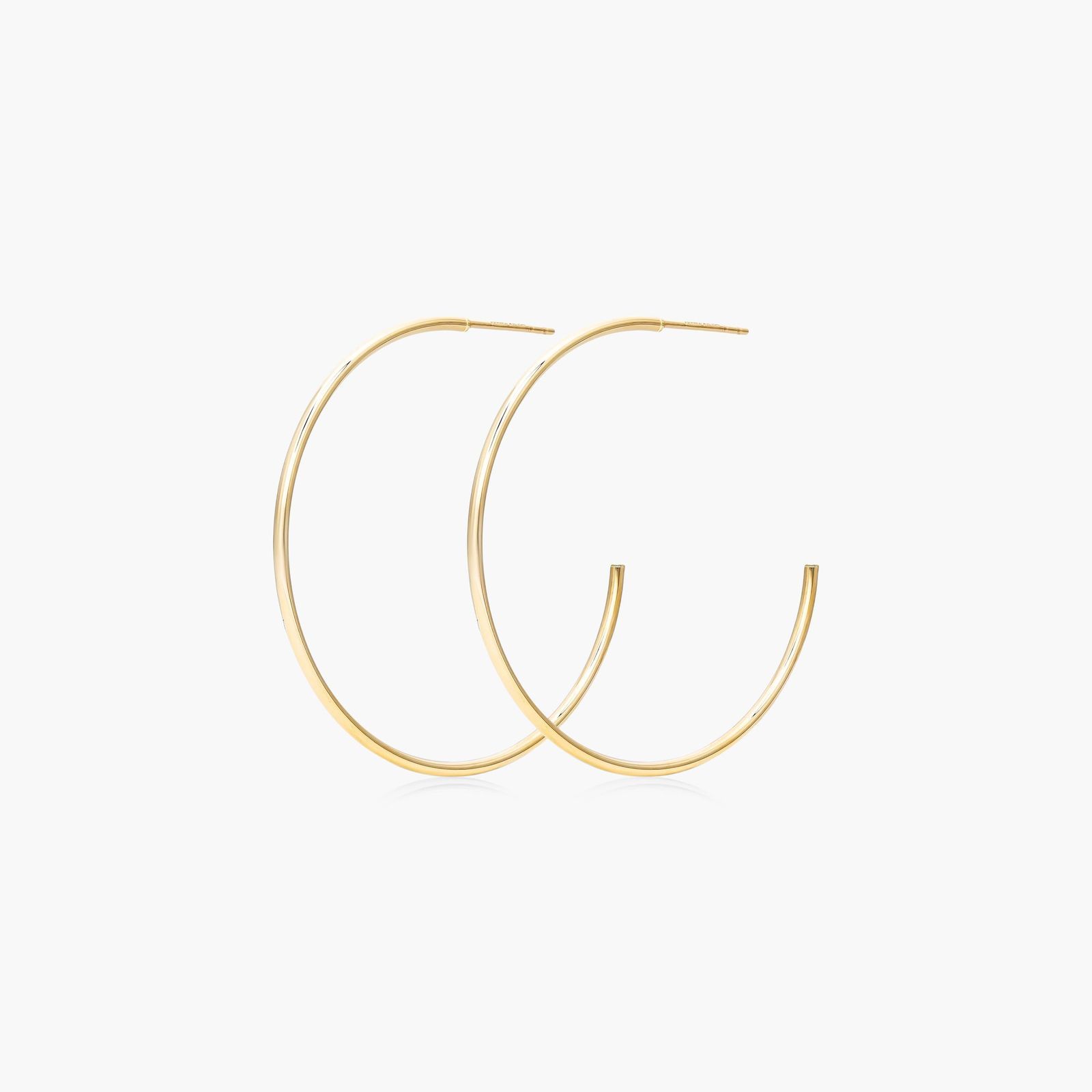 Hoop Earrings In 14K Yellow Gold
