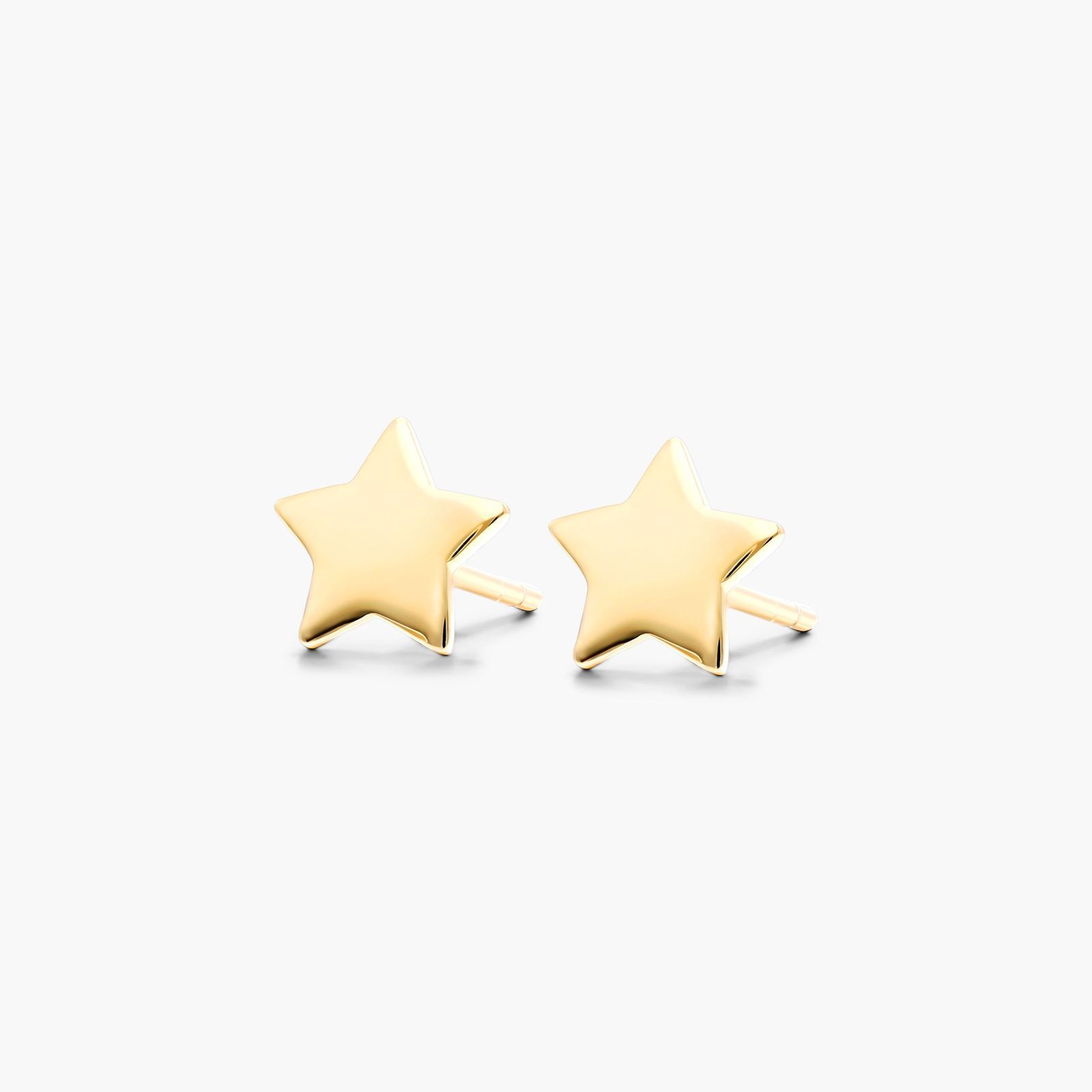 Star Stud Earrings In 14K Yellow Gold