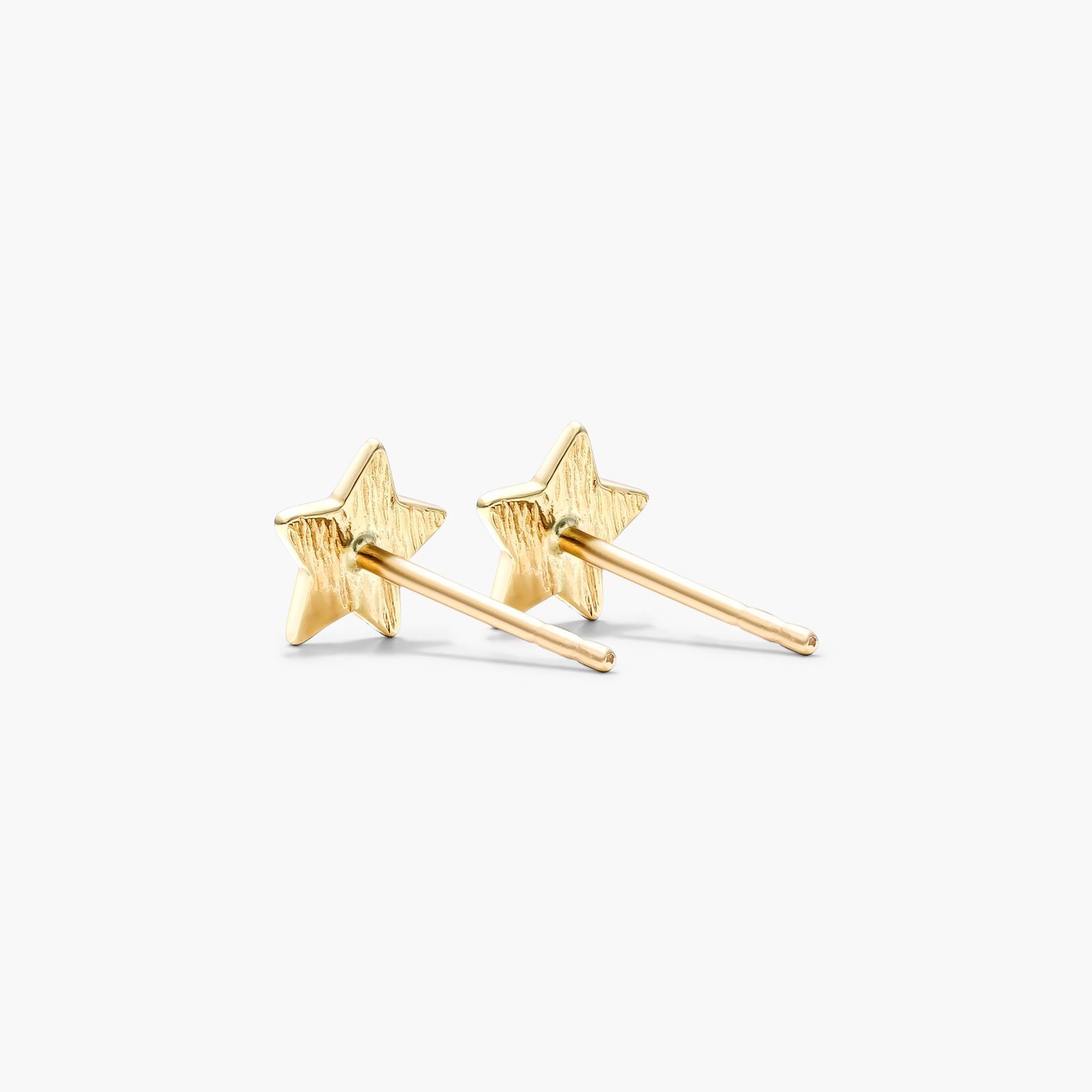 Star Stud Earrings In 14K Yellow Gold