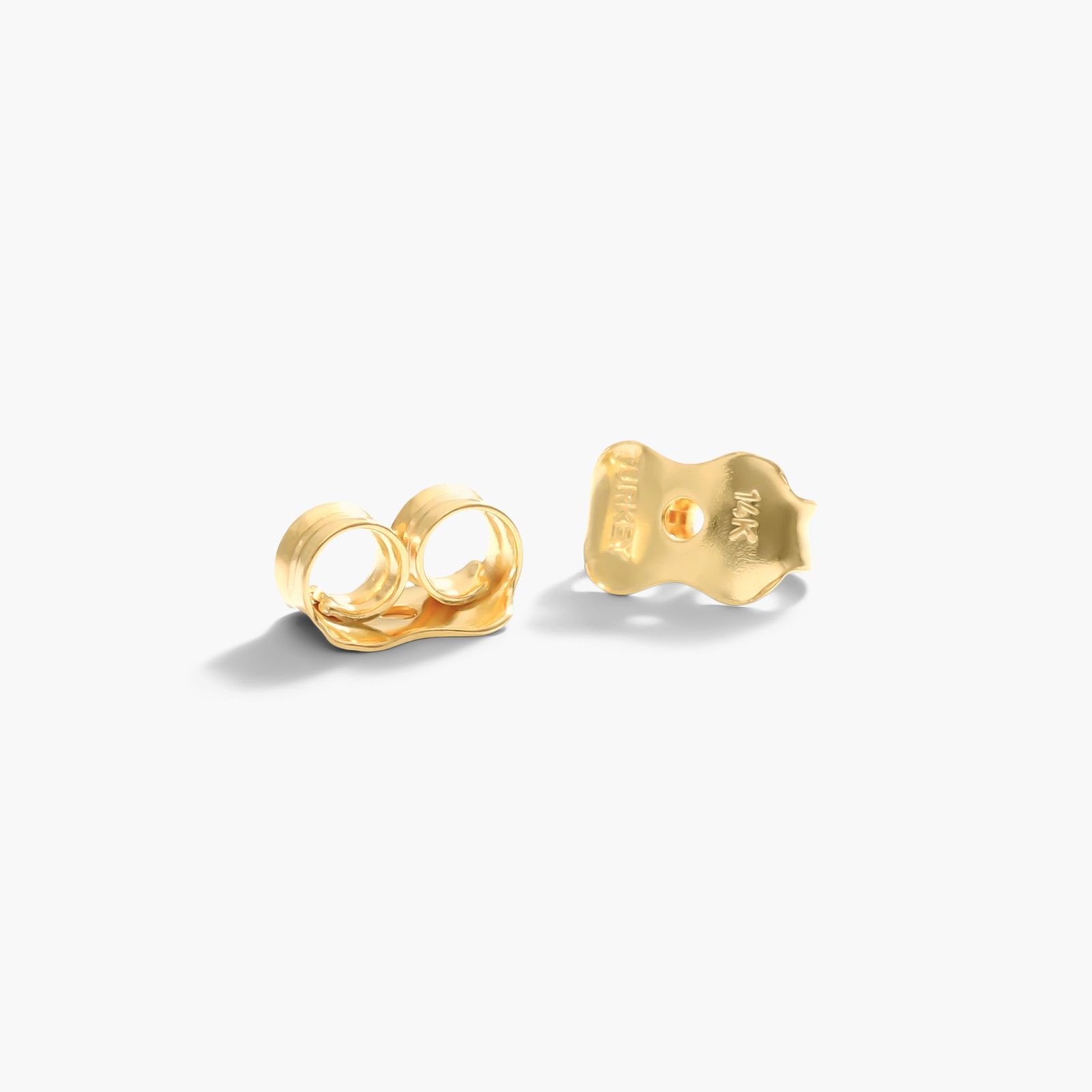 Half Moon Stud Earrings In 14K Yellow Gold