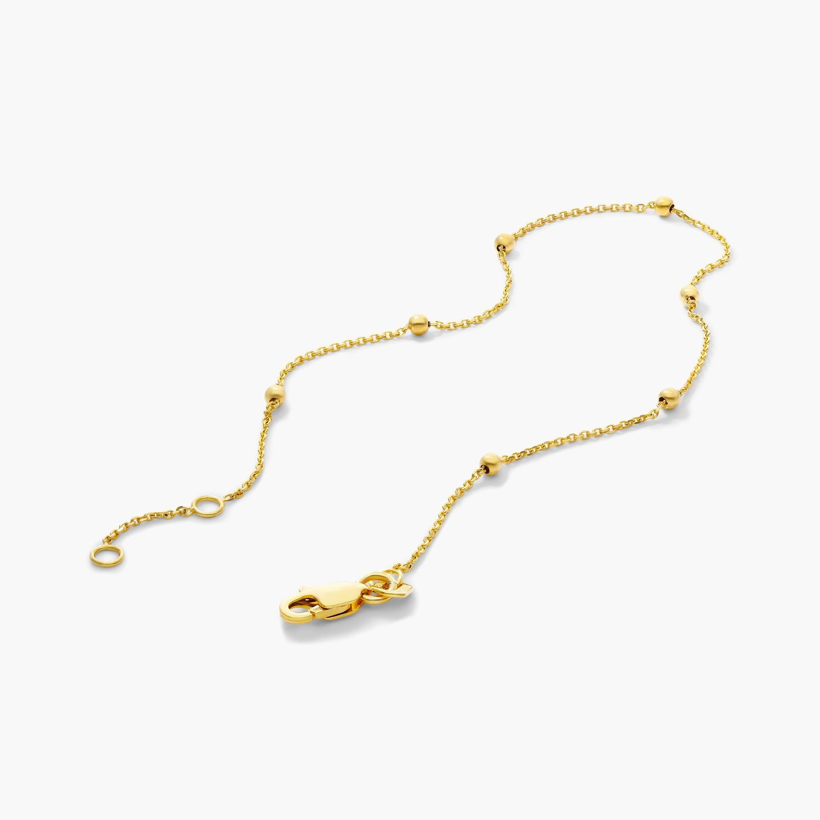 Ball Station Bracelet In 14K Yellow Gold
