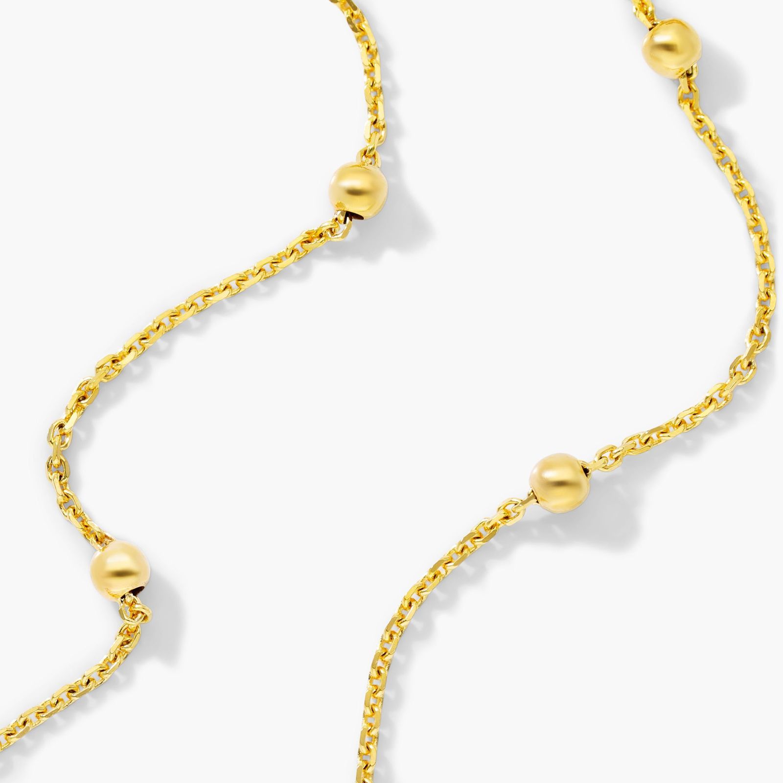 Ball Station Bracelet In 14K Yellow Gold