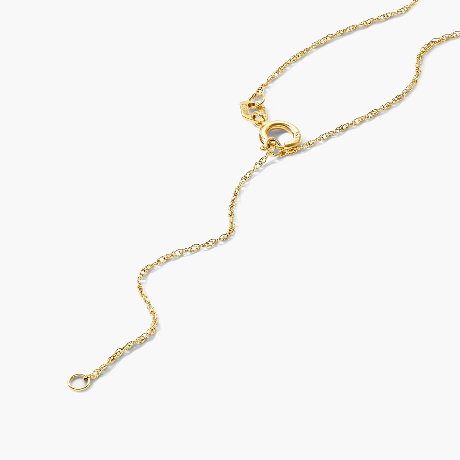 14K Yellow Gold Mini Four Leaf Clover Necklace