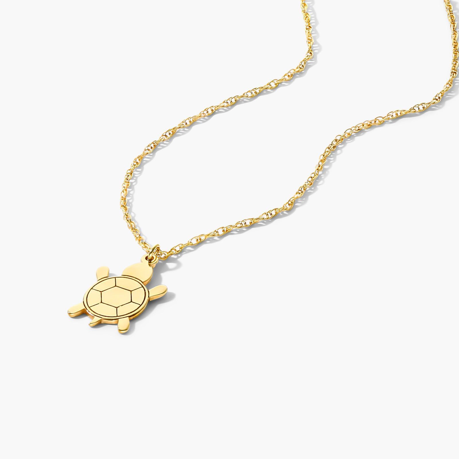 14K Yellow Gold Mini Turtle Necklace