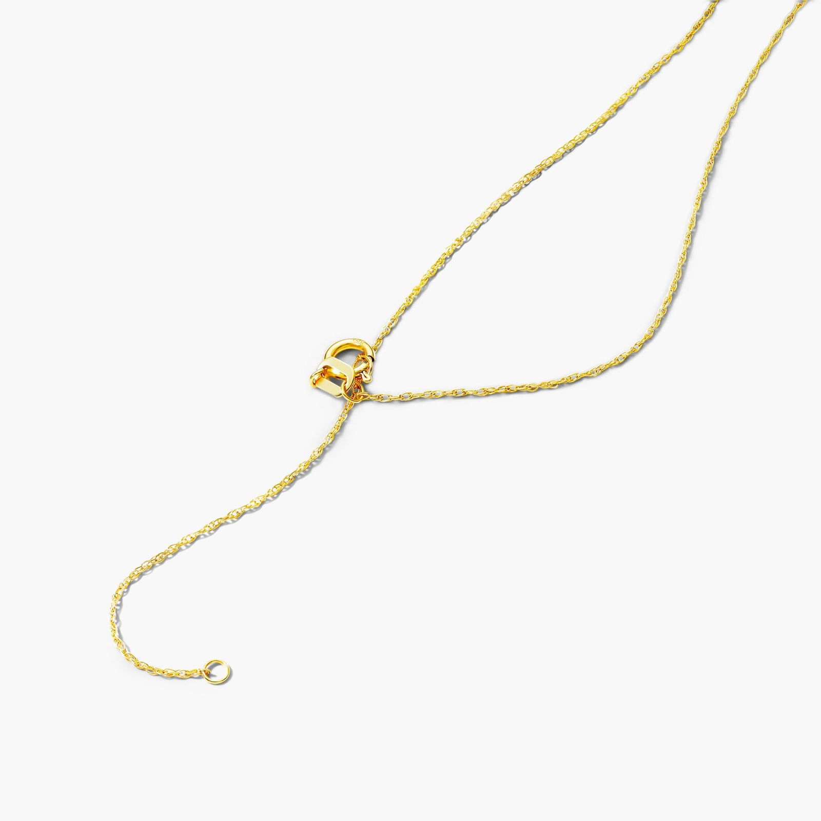 14K Yellow Gold Mini Dog Tag Necklace