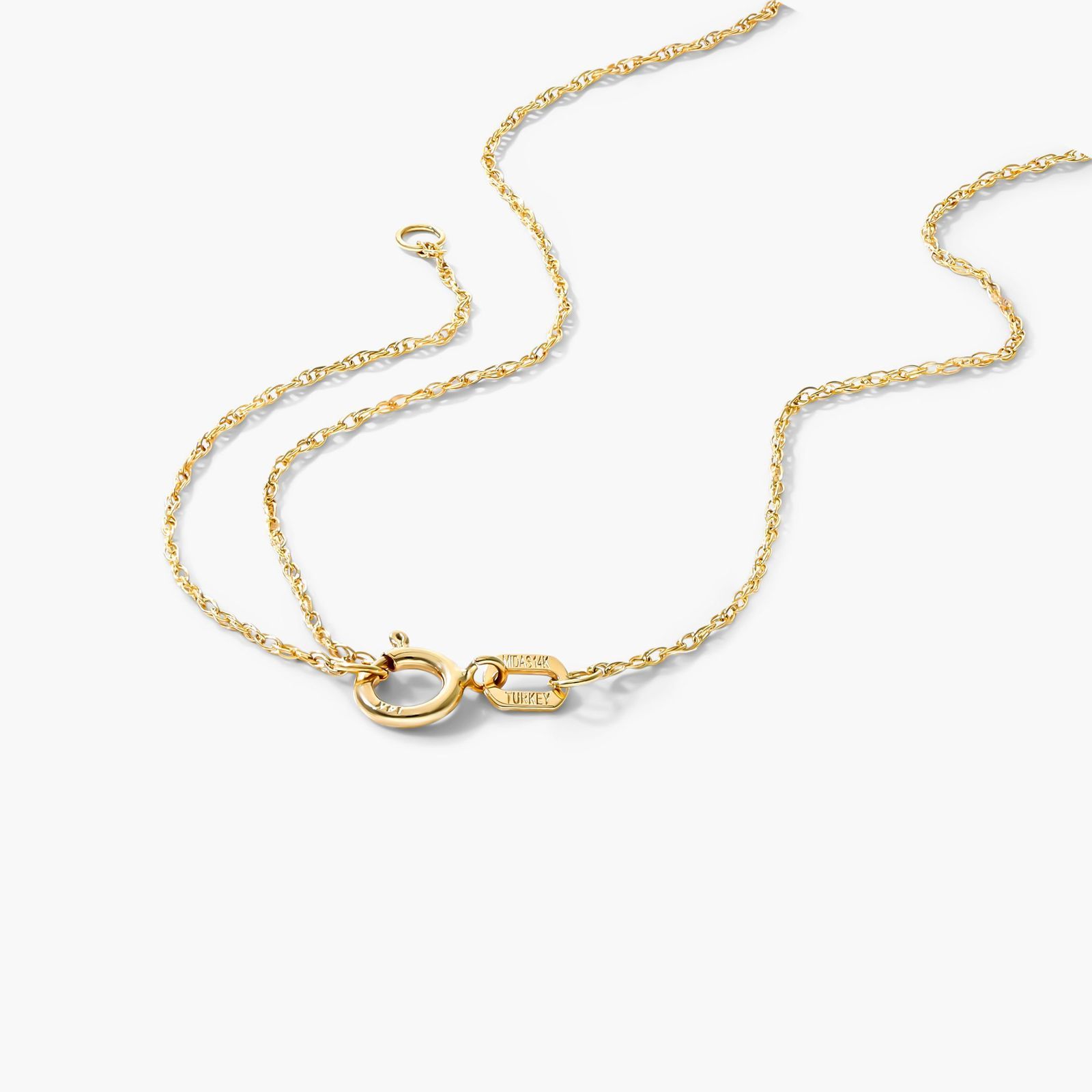 14K Yellow Gold Mini Disk Necklace