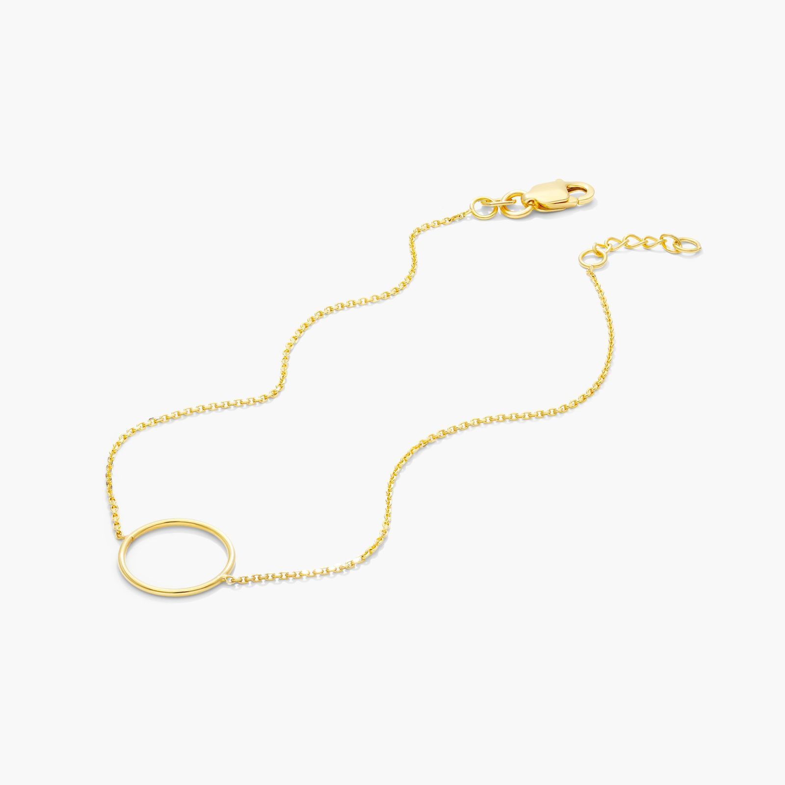 Open Circle Bracelet In 14K Yellow Gold