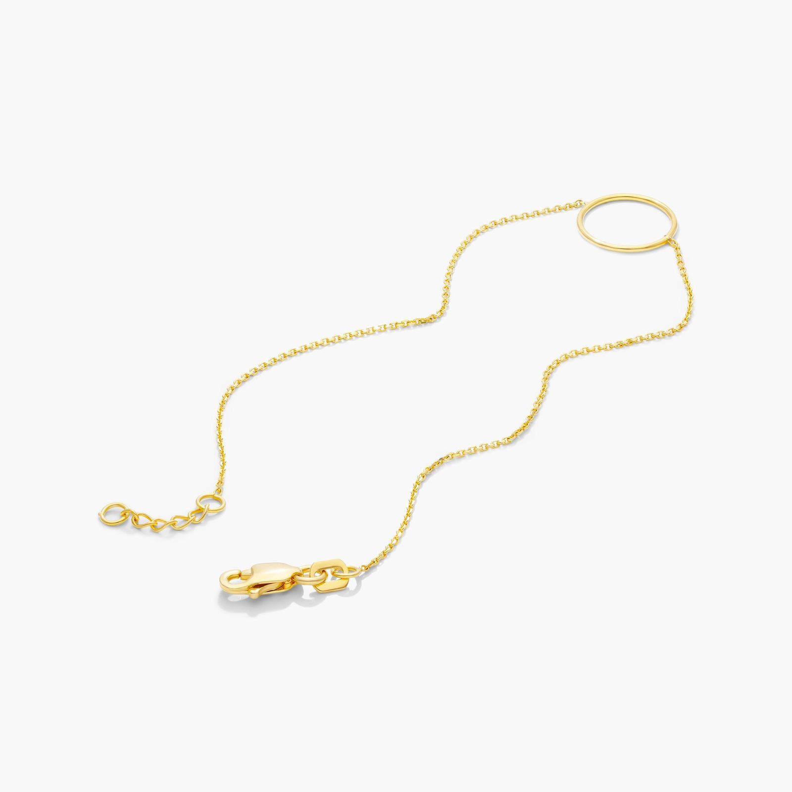 Open Circle Bracelet In 14K Yellow Gold