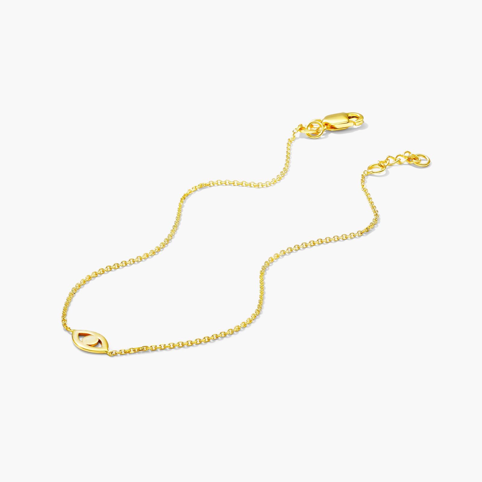 Evil Eye Bracelet In 14K Yellow Gold