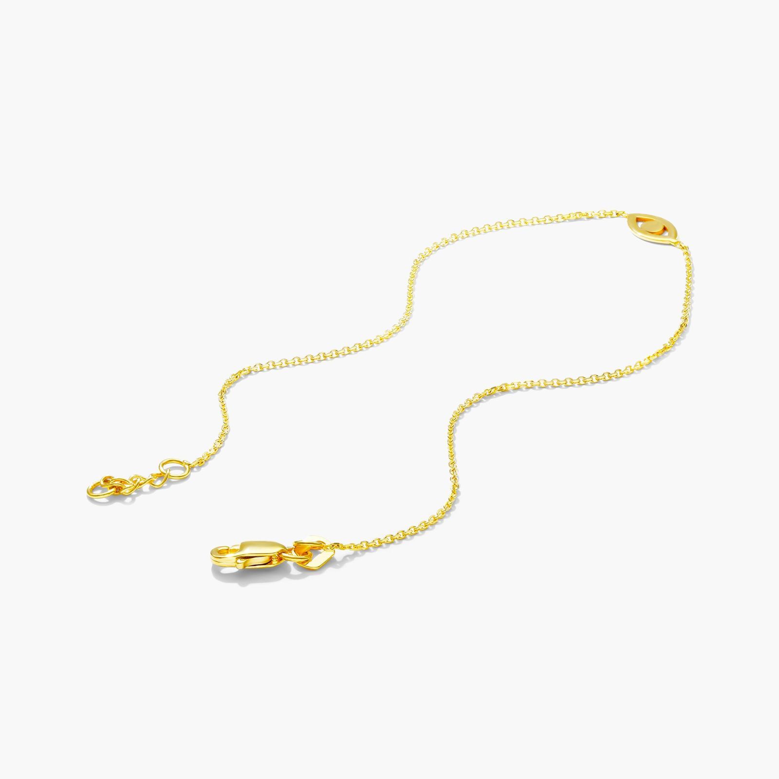 Evil Eye Bracelet In 14K Yellow Gold