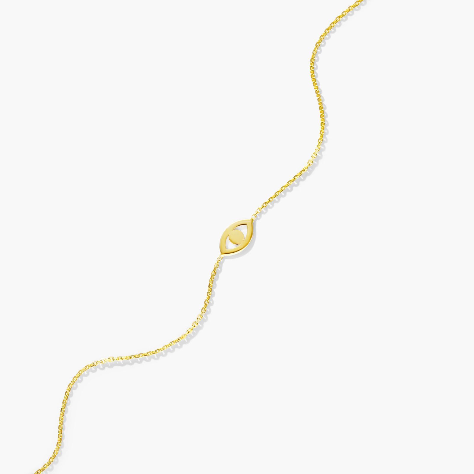 Evil Eye Bracelet In 14K Yellow Gold