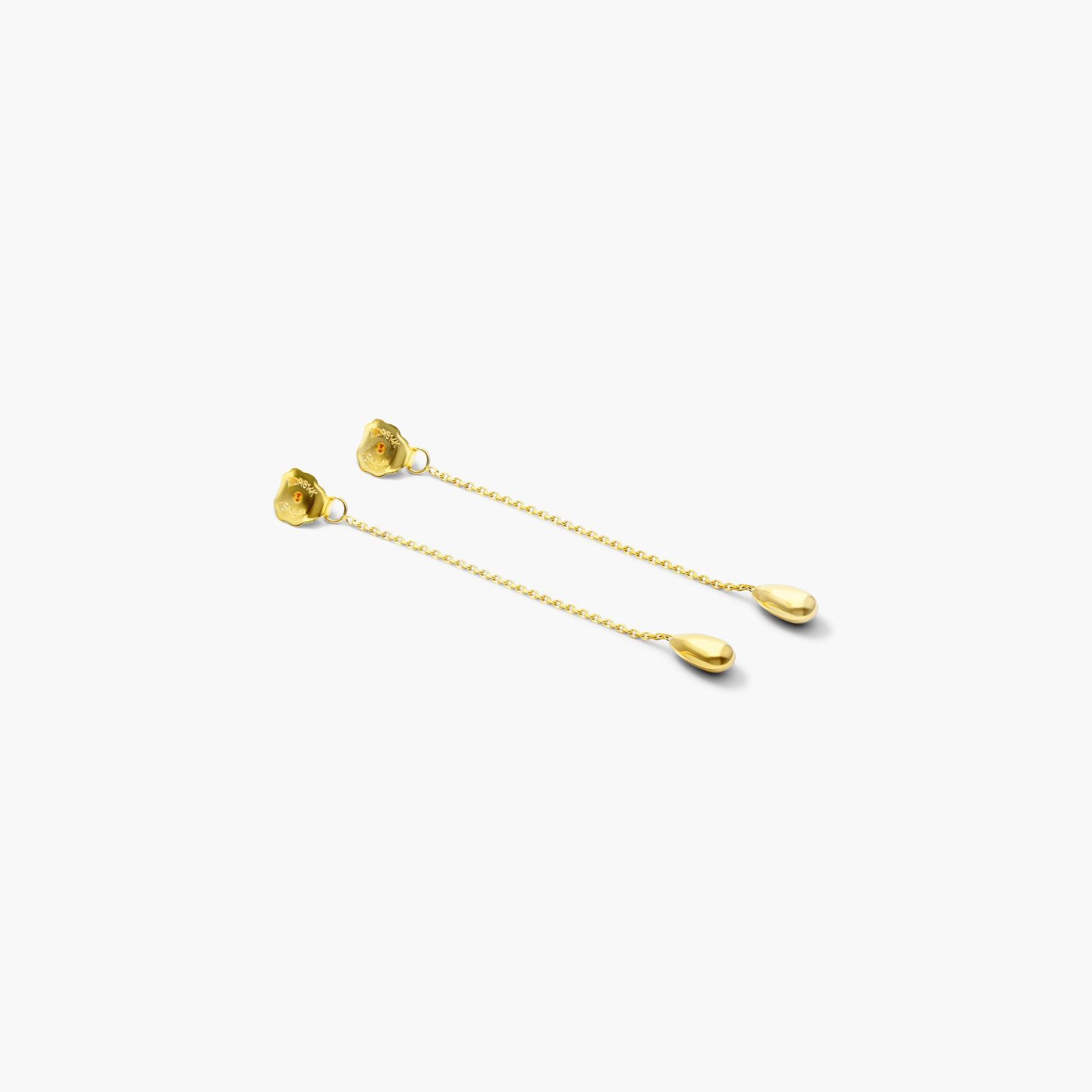 Front To Back Teardrop Earrings In 14K Yellow Gold