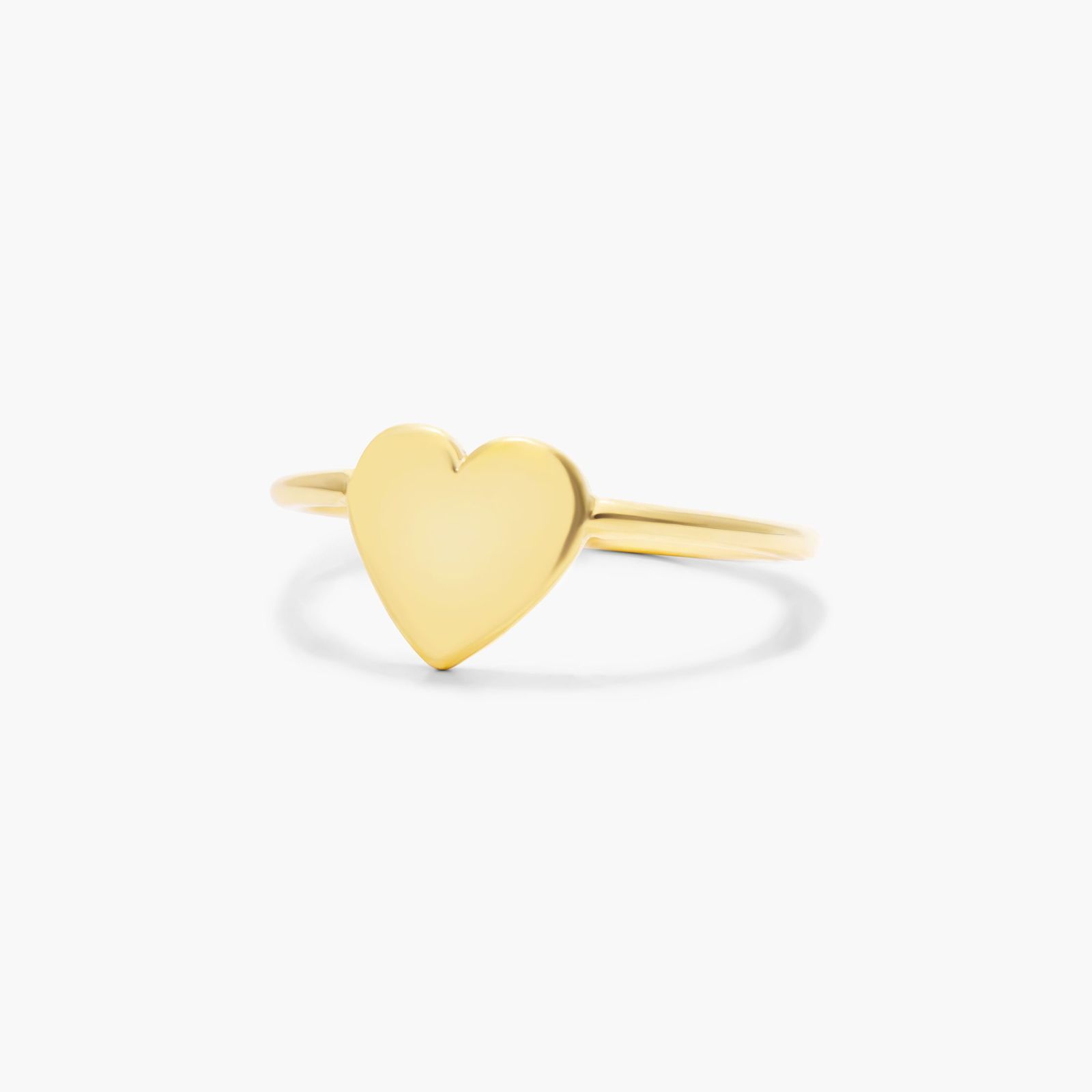 Heart Wire Ring In 14K Yellow Gold