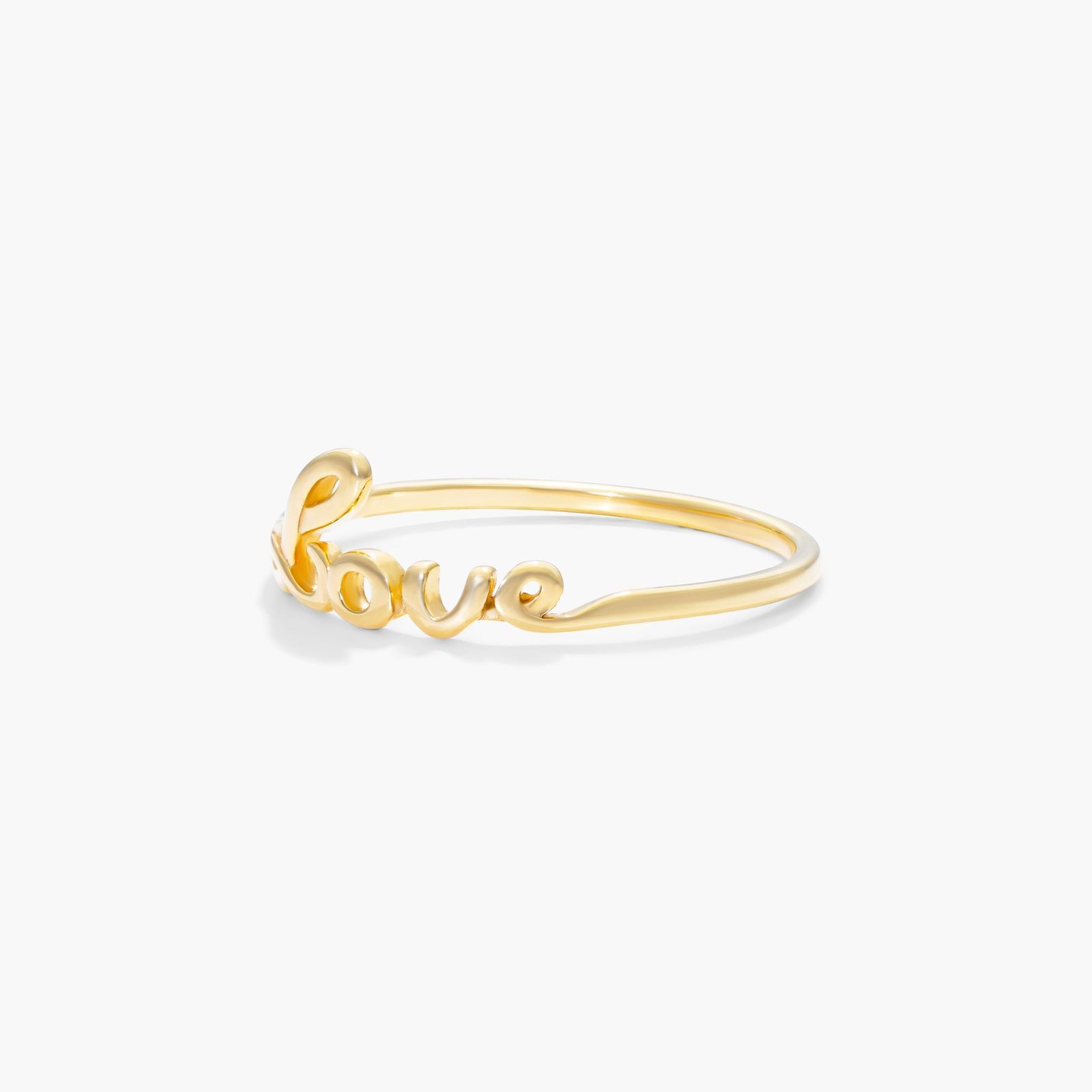 Script Love Ring In 14K Yellow Gold