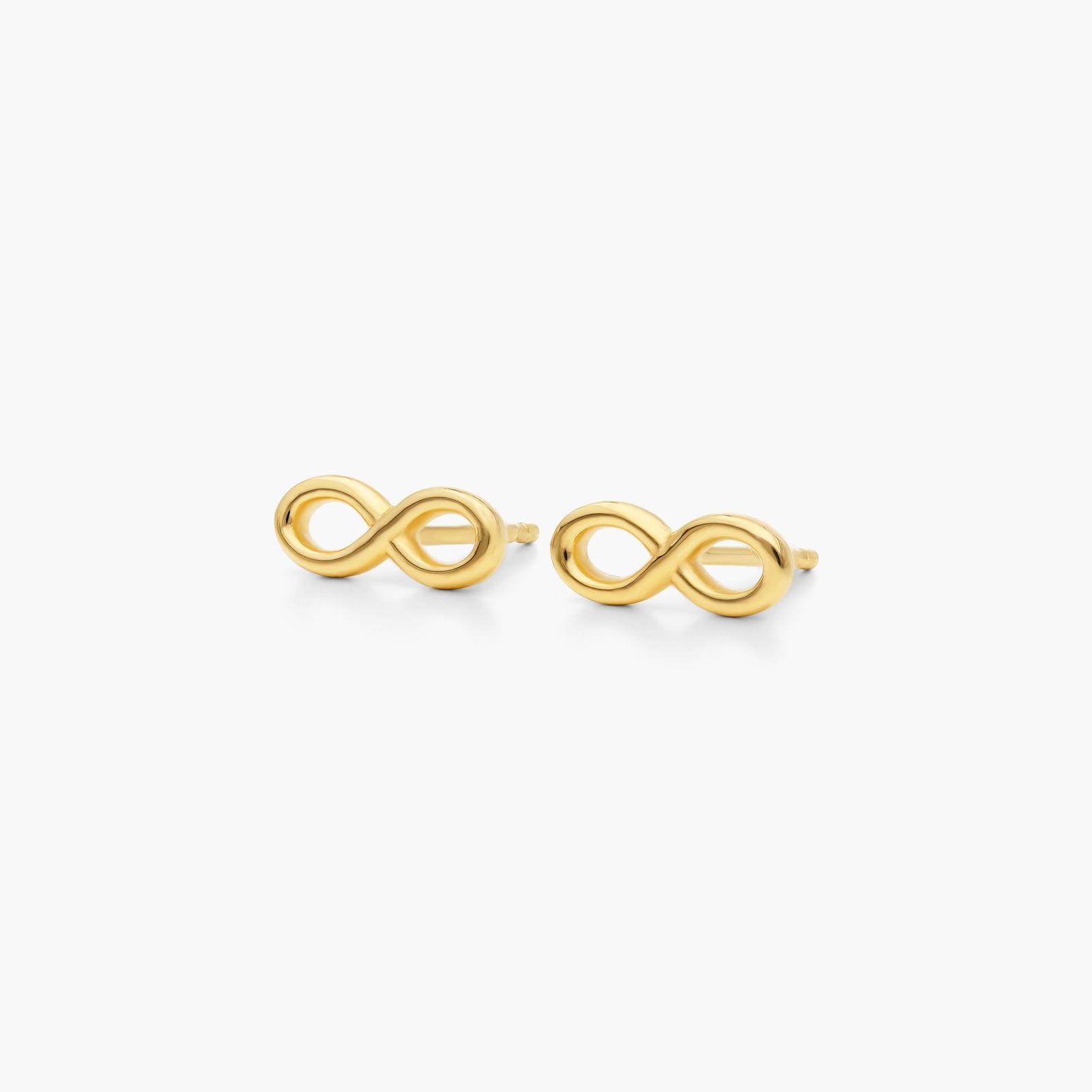 Infinity Stud Earrings In 14K Yellow Gold