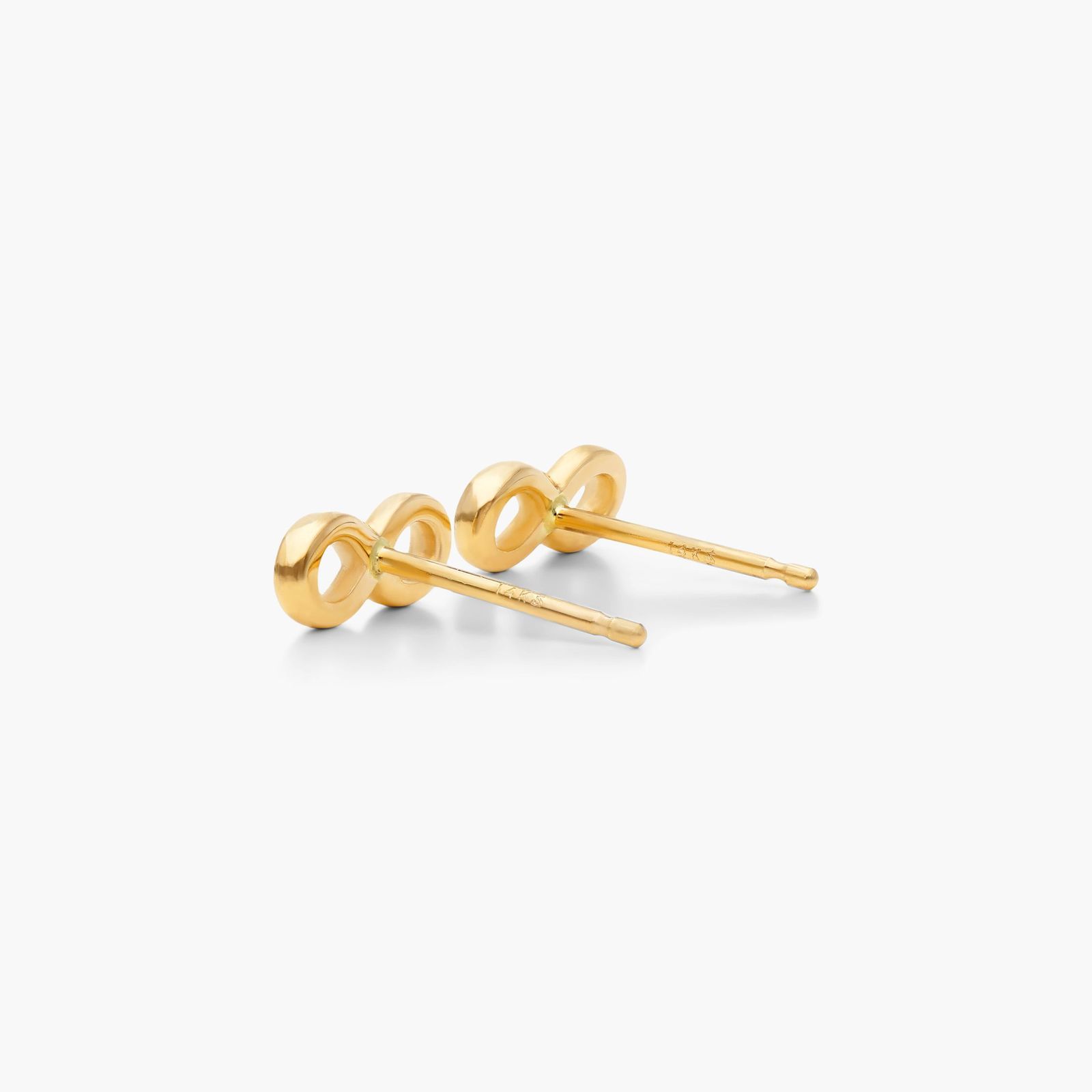 Infinity Stud Earrings In 14K Yellow Gold