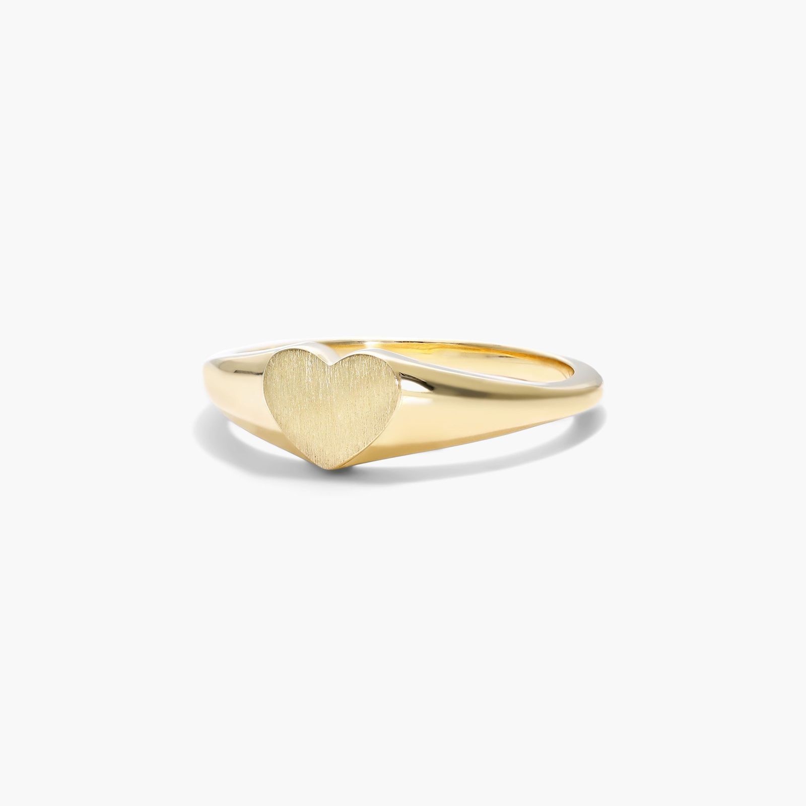 Heart Signet Ring In 14K Yellow Gold