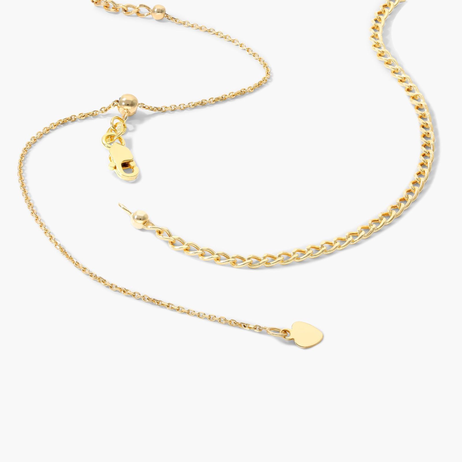 14K Yellow Gold 2.7mm Curb Chain Choker Necklace