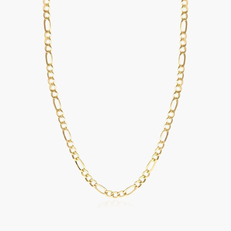 14K Yellow Gold 2.5mm Hollow Figaro Choker Necklace