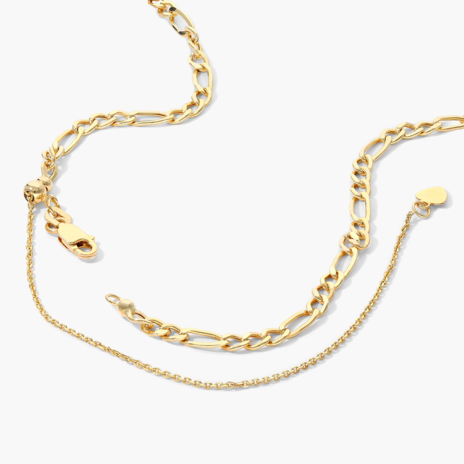 14K Yellow Gold 2.5mm Hollow Figaro Choker Necklace