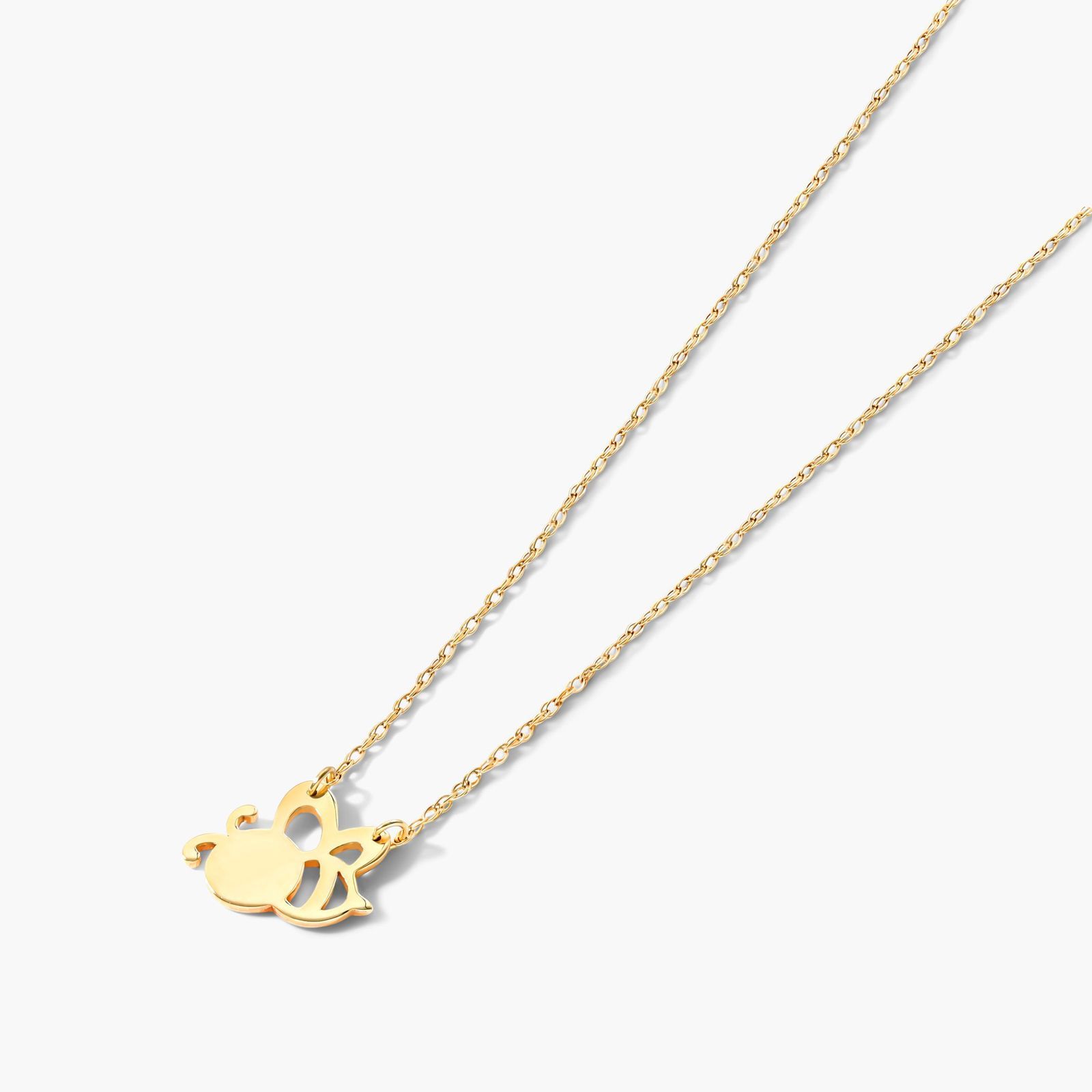 14K Yellow Gold Mini Bee Necklace