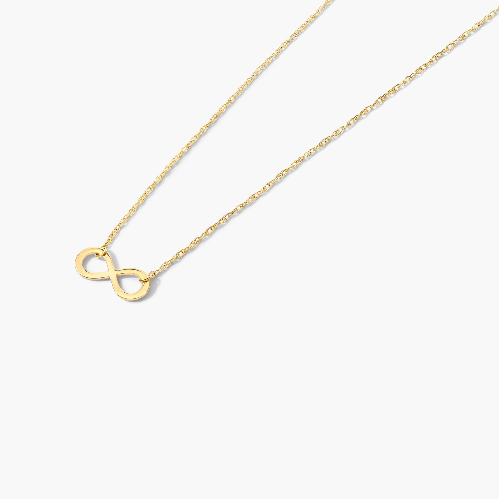14K Yellow Gold Mini Infinity Necklace