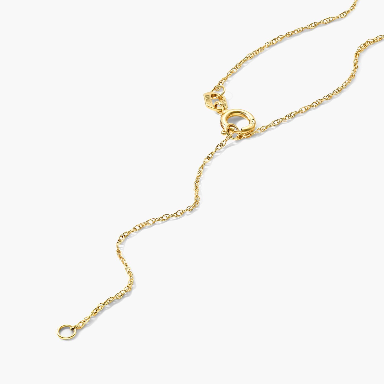 14K Yellow Gold Interlocking Disk Necklace