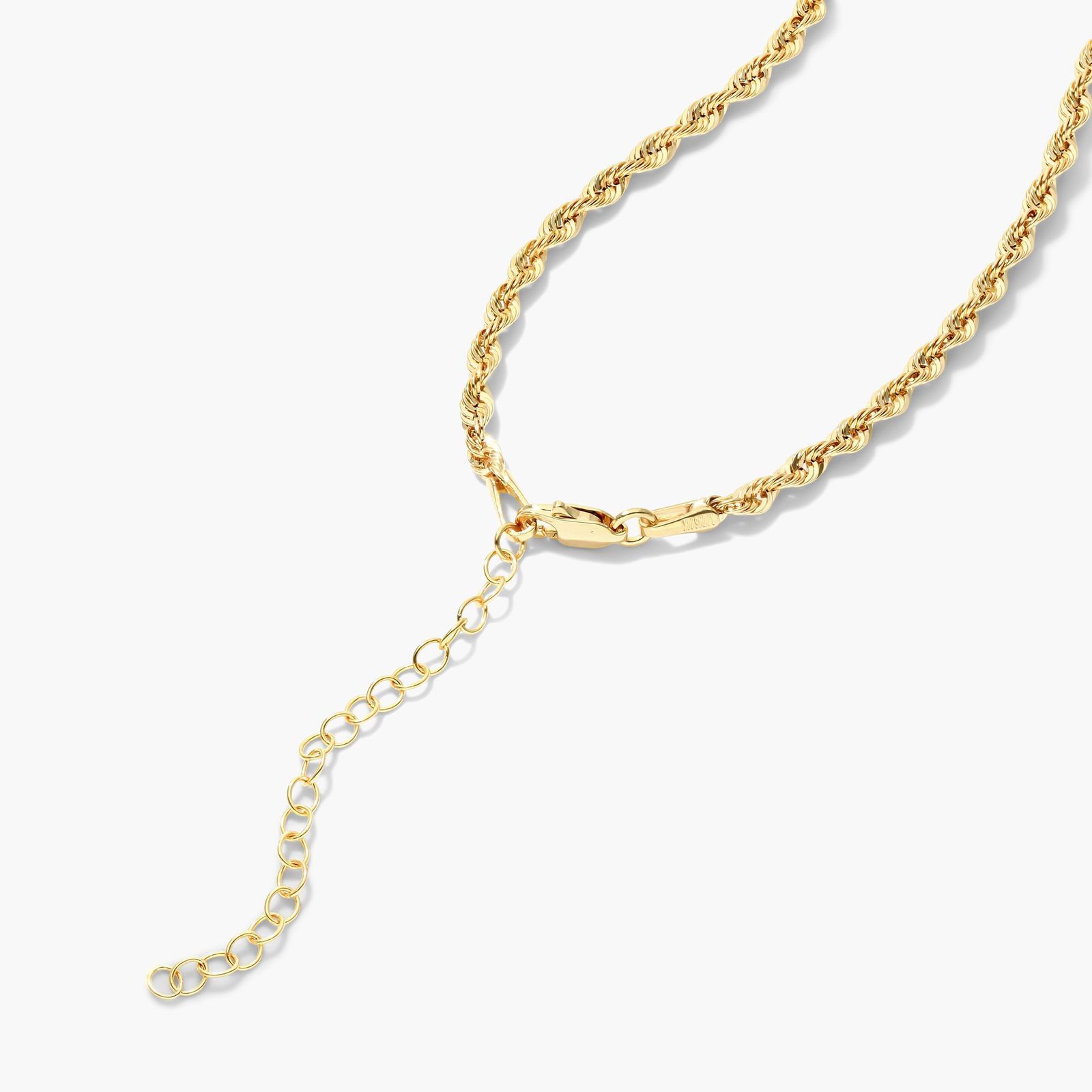 14K Yellow Gold Statement Graduated Rope Chain Necklace