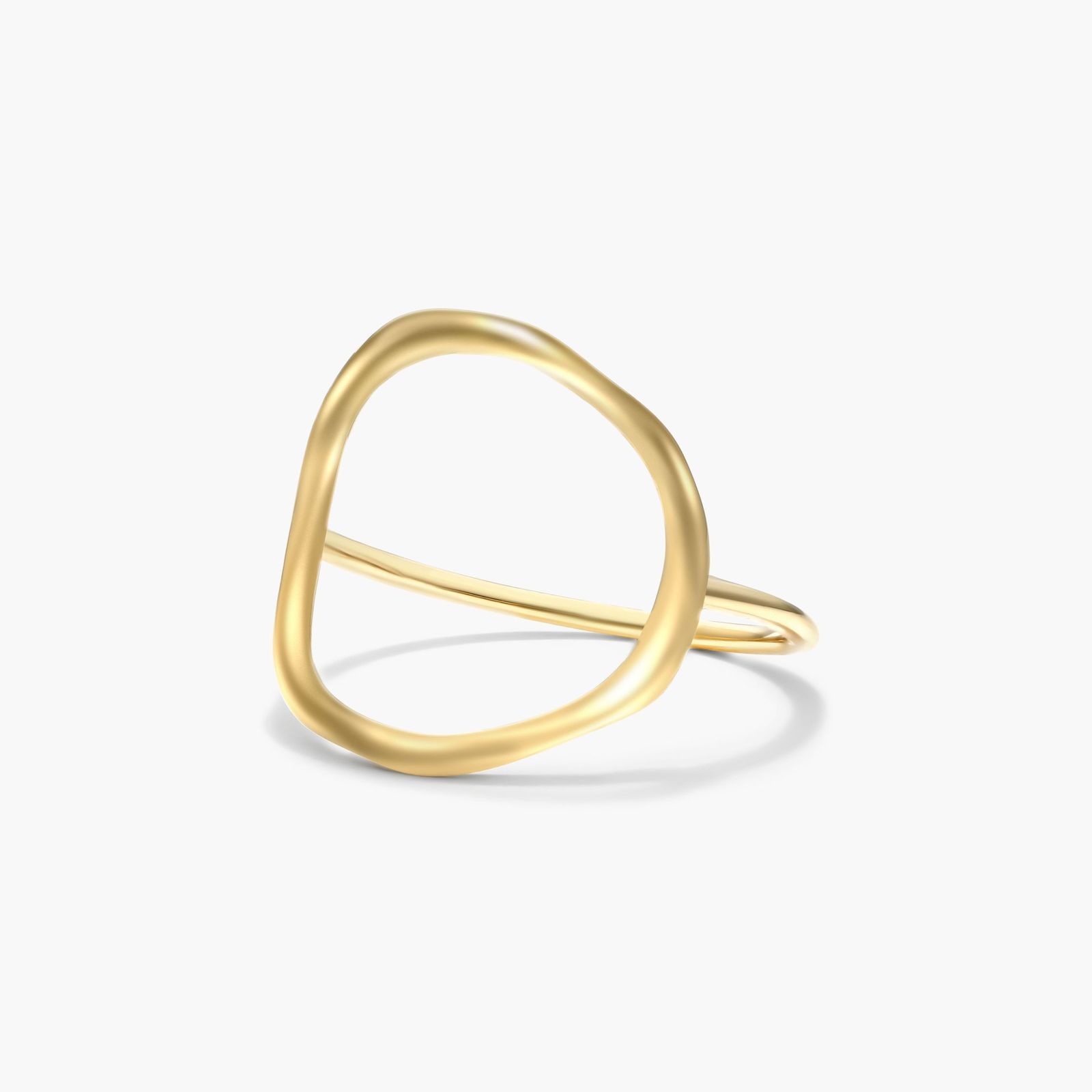 Open Circle Ring In 14K Yellow Gold