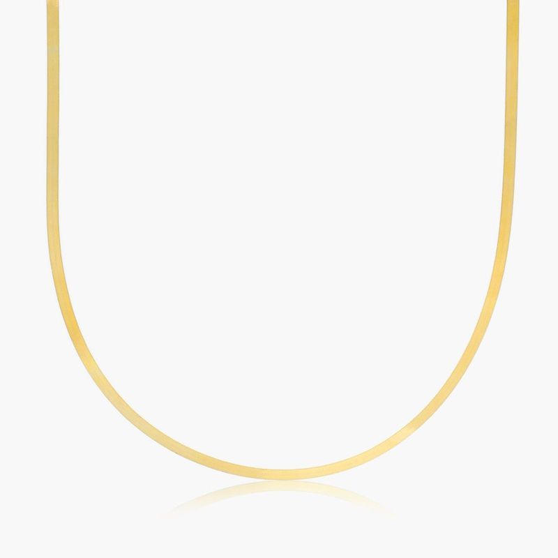 14K Yellow Gold 2.7mm Herringbone Chain Necklace