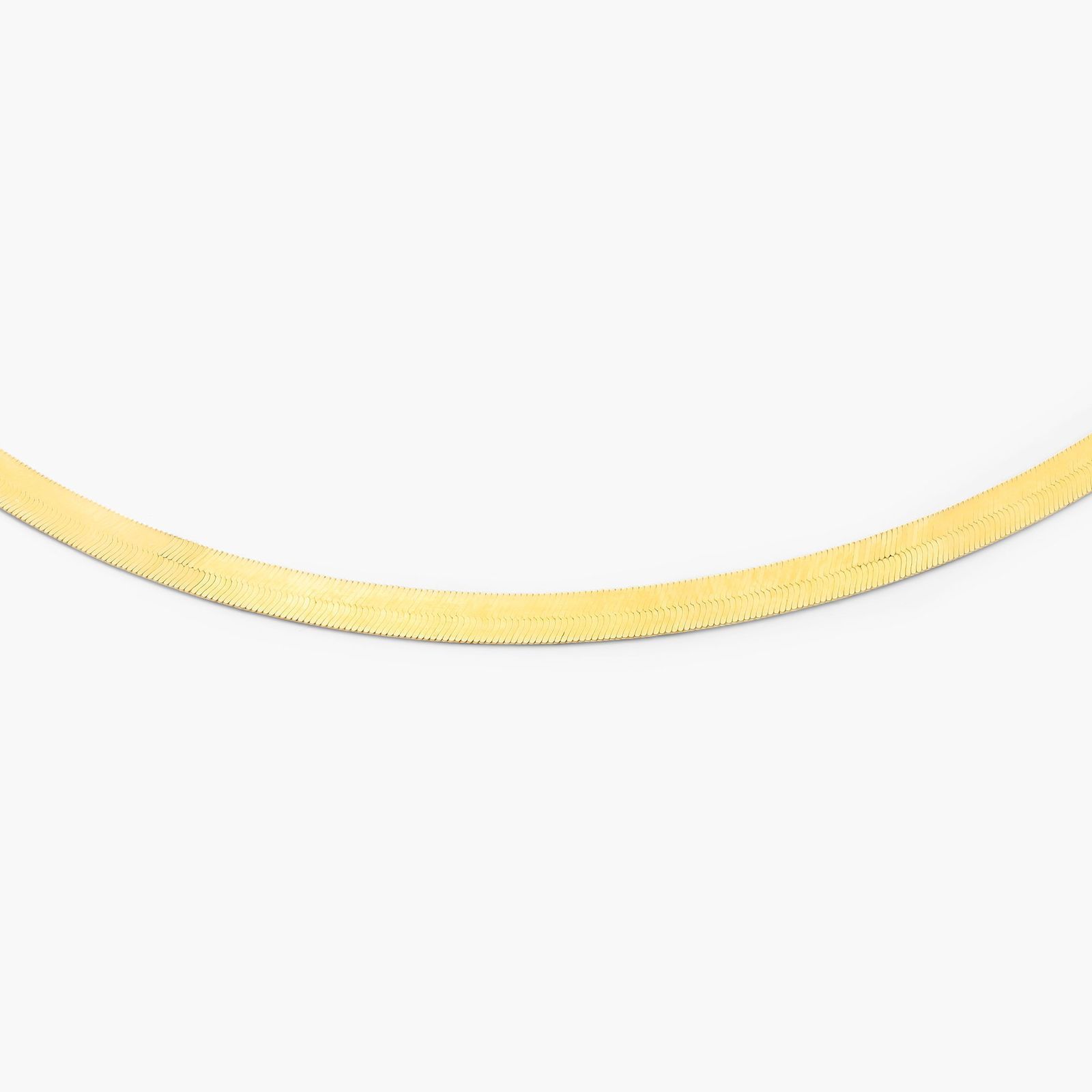14K Yellow Gold 2.7mm Herringbone Chain Necklace