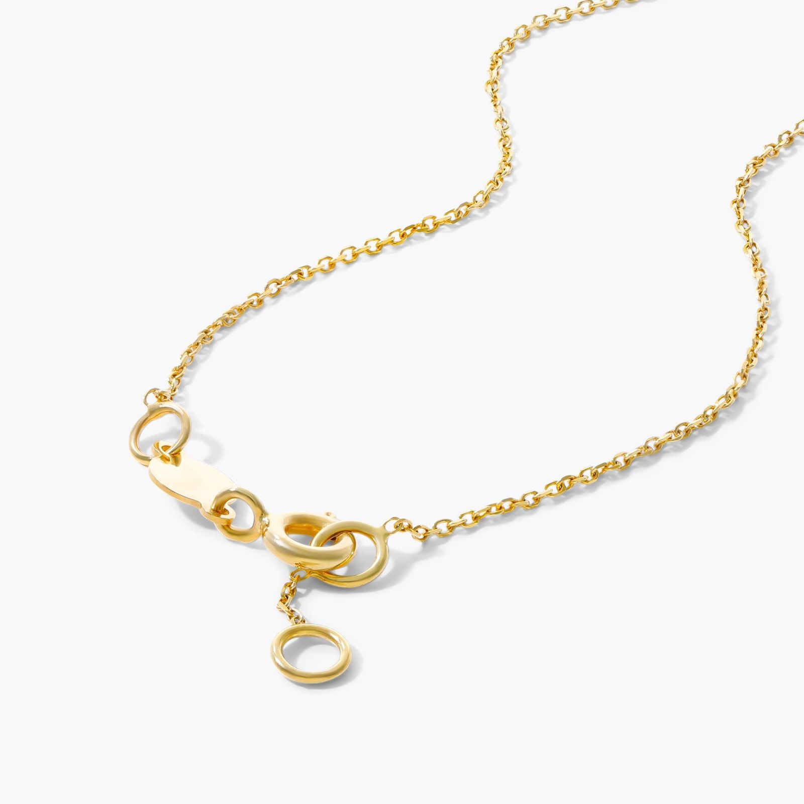 14K Yellow Gold Mini Initial A Necklace