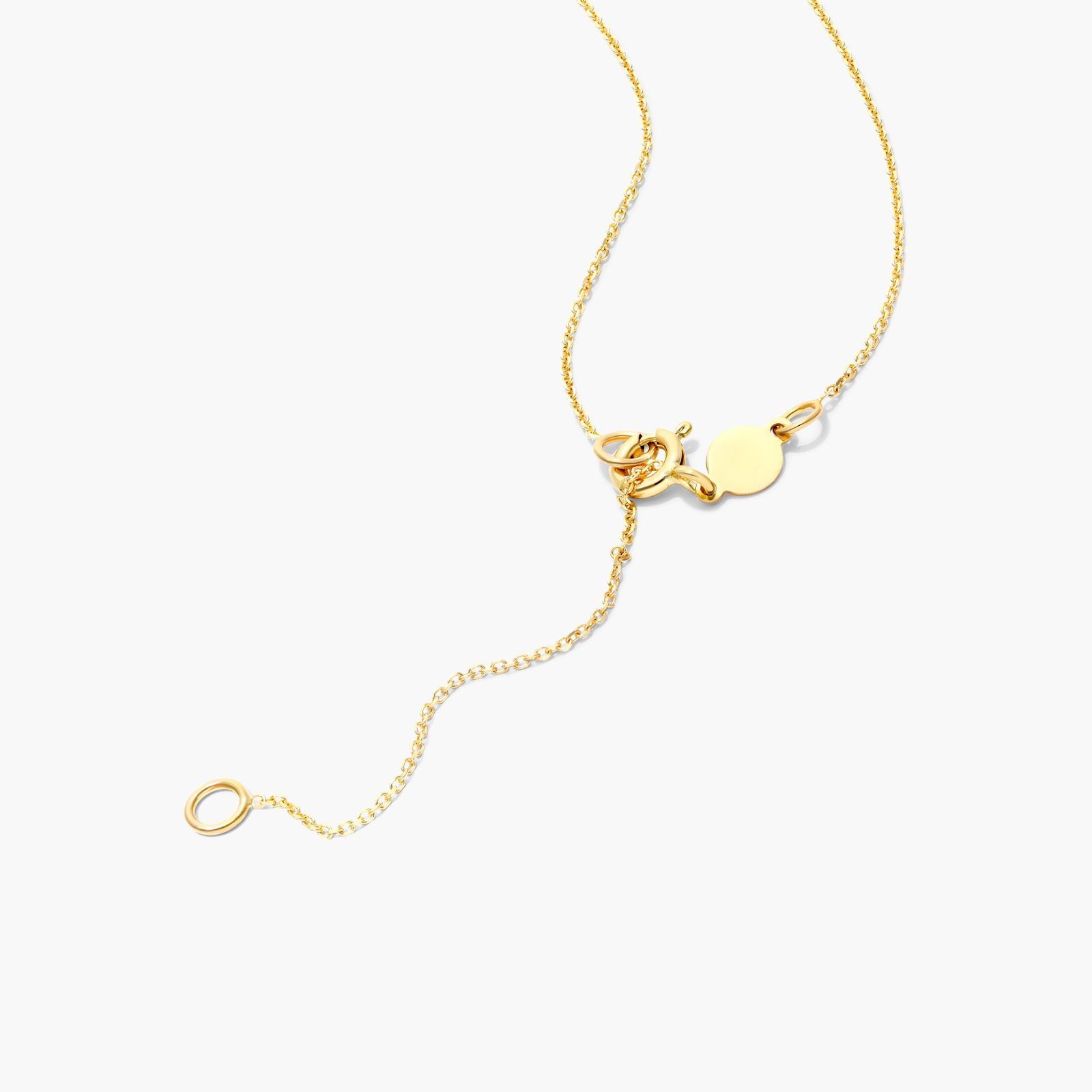 14K Yellow Gold Mini Initial O Necklace