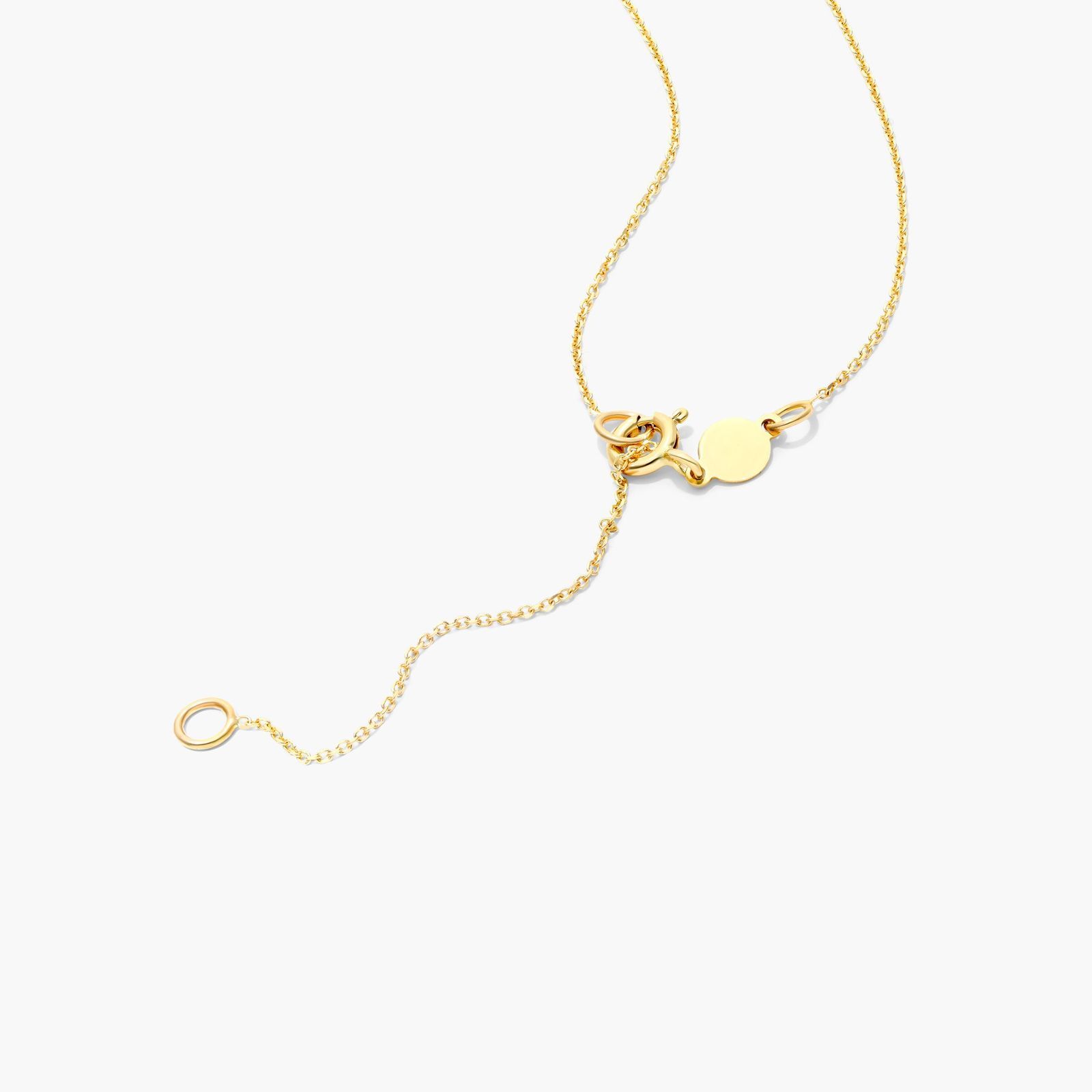 14K Yellow Gold Mini Initial T Necklace
