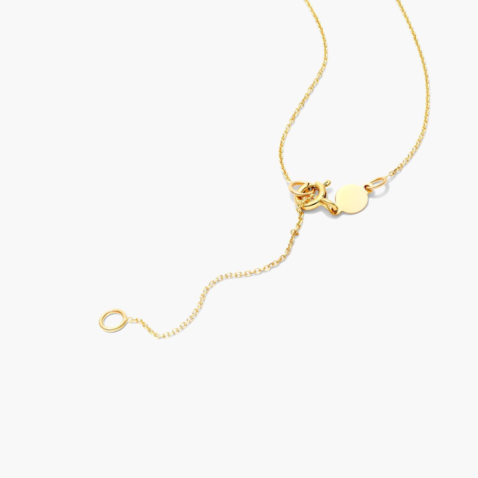 14K Yellow Gold Mini Initial W Necklace