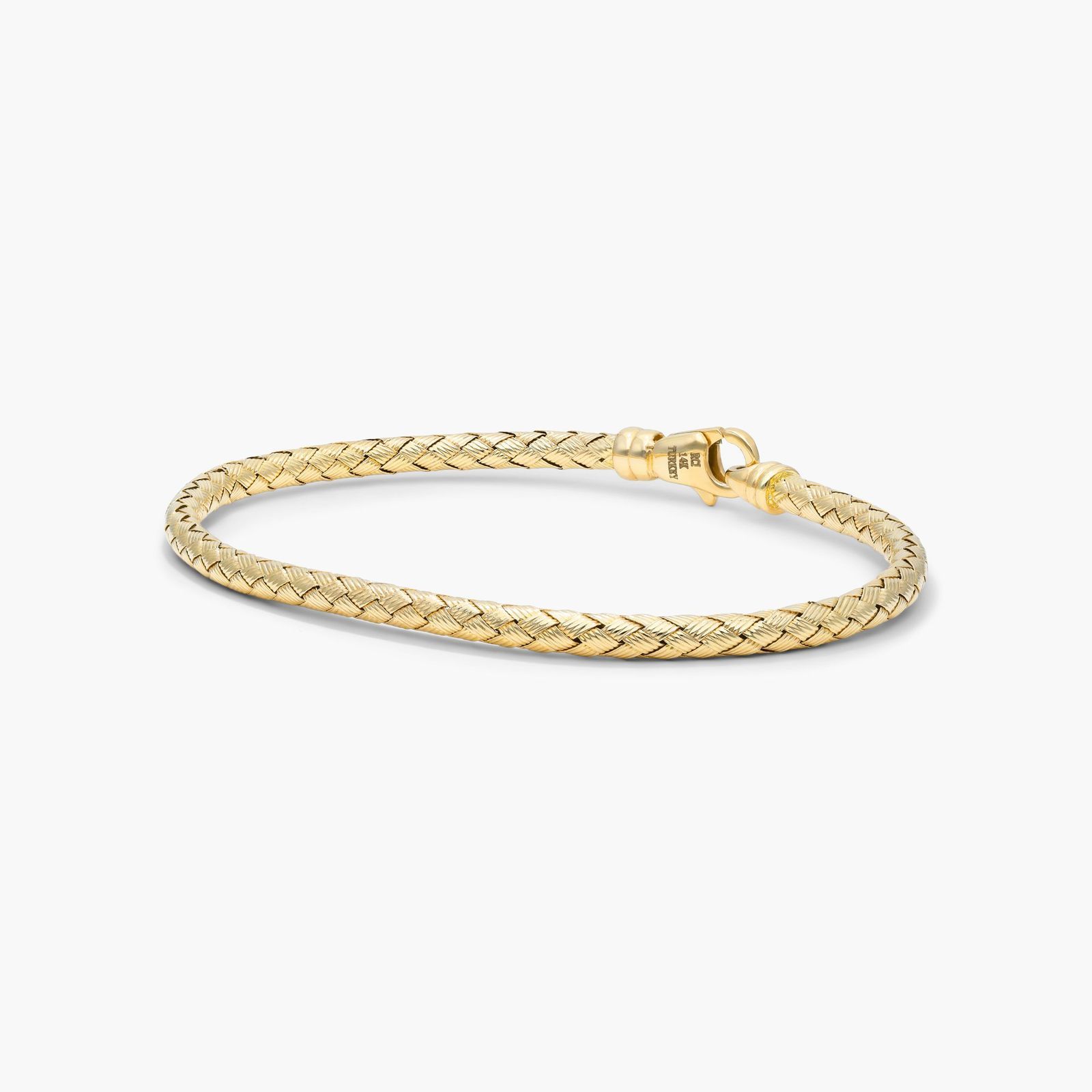 Woven Bracelet In 14K Yellow Gold
