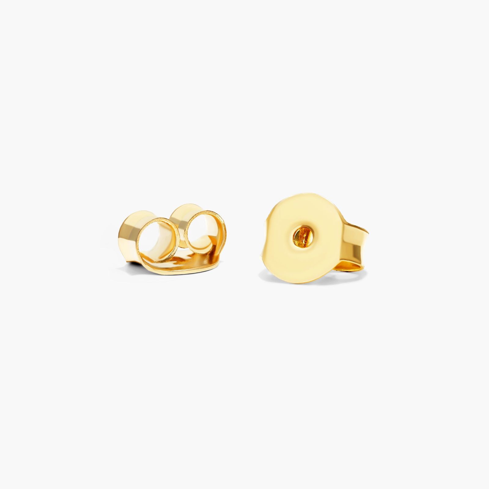 Heart Flat Stud Earrings In 14K Yellow Gold