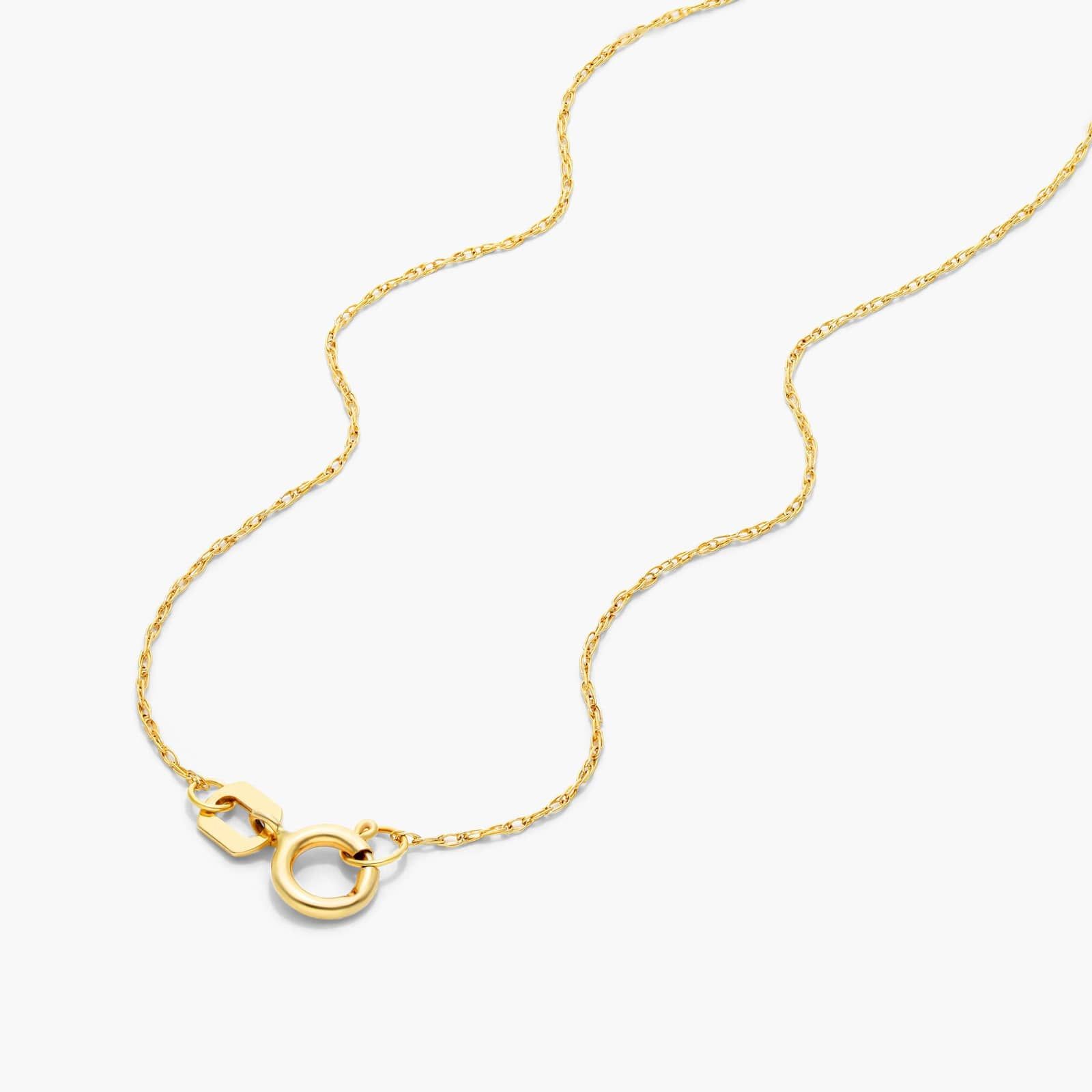 14K Yellow Gold Ellipse Pendant Necklace