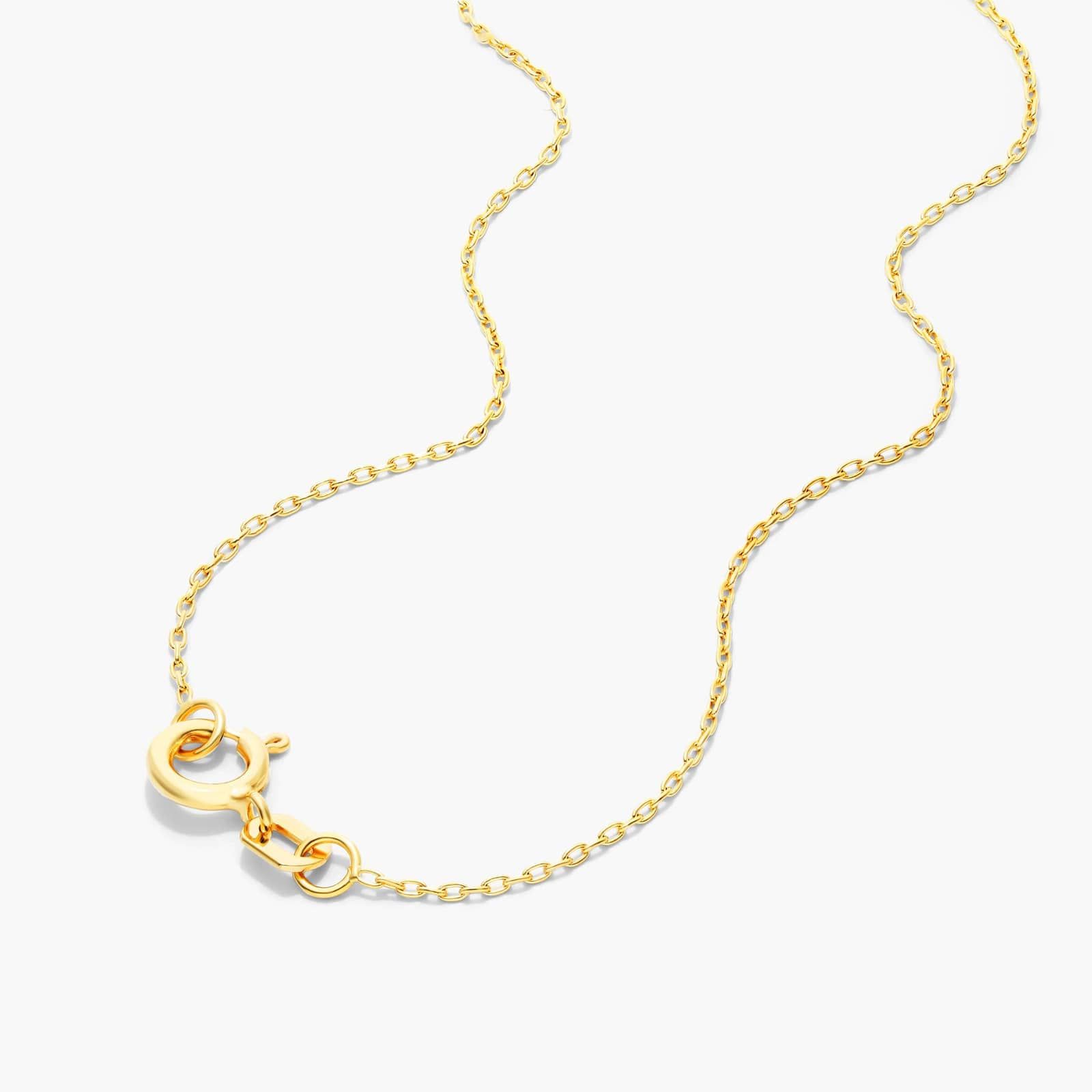 14K Yellow Gold Dangle Teardrop Necklace