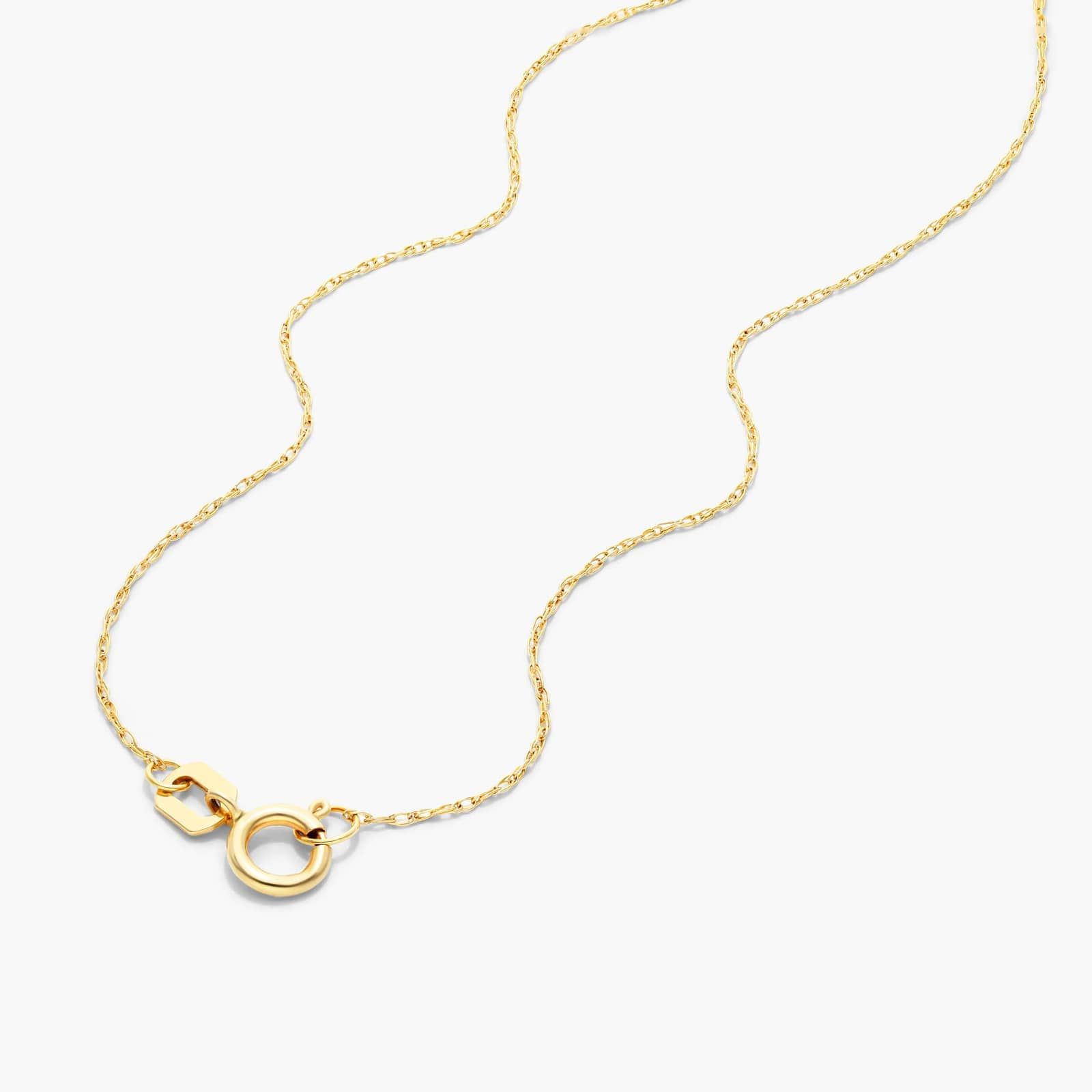 14K Yellow Gold Mini Compass Adjustable Necklace