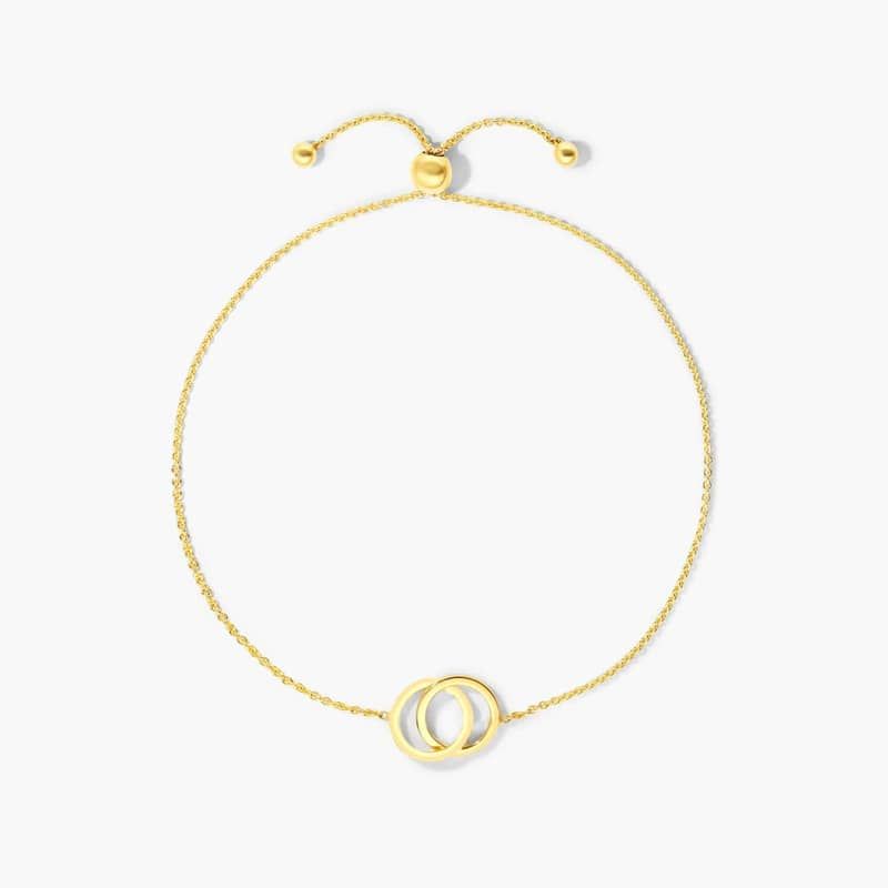 Union Circles Bolo Bracelet In 14K Yellow Gold