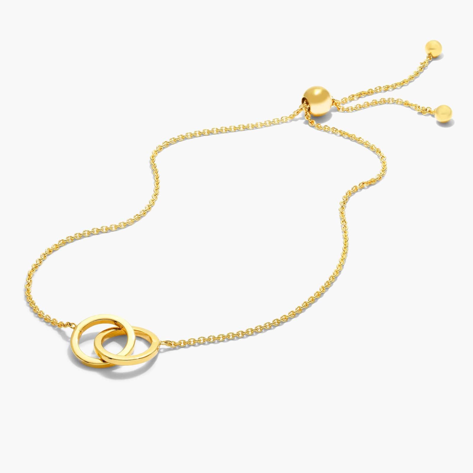 Union Circles Bolo Bracelet In 14K Yellow Gold