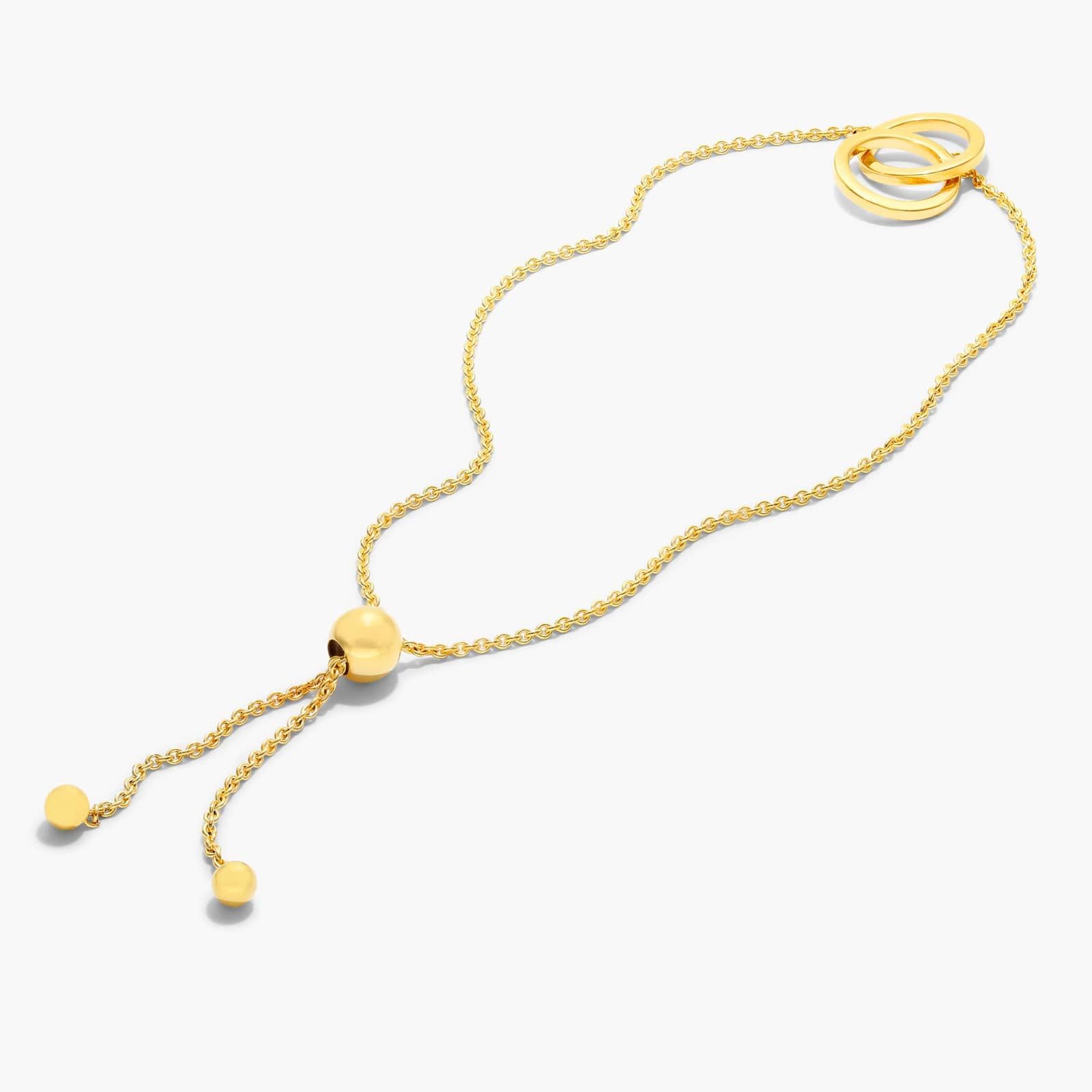 Union Circles Bolo Bracelet In 14K Yellow Gold
