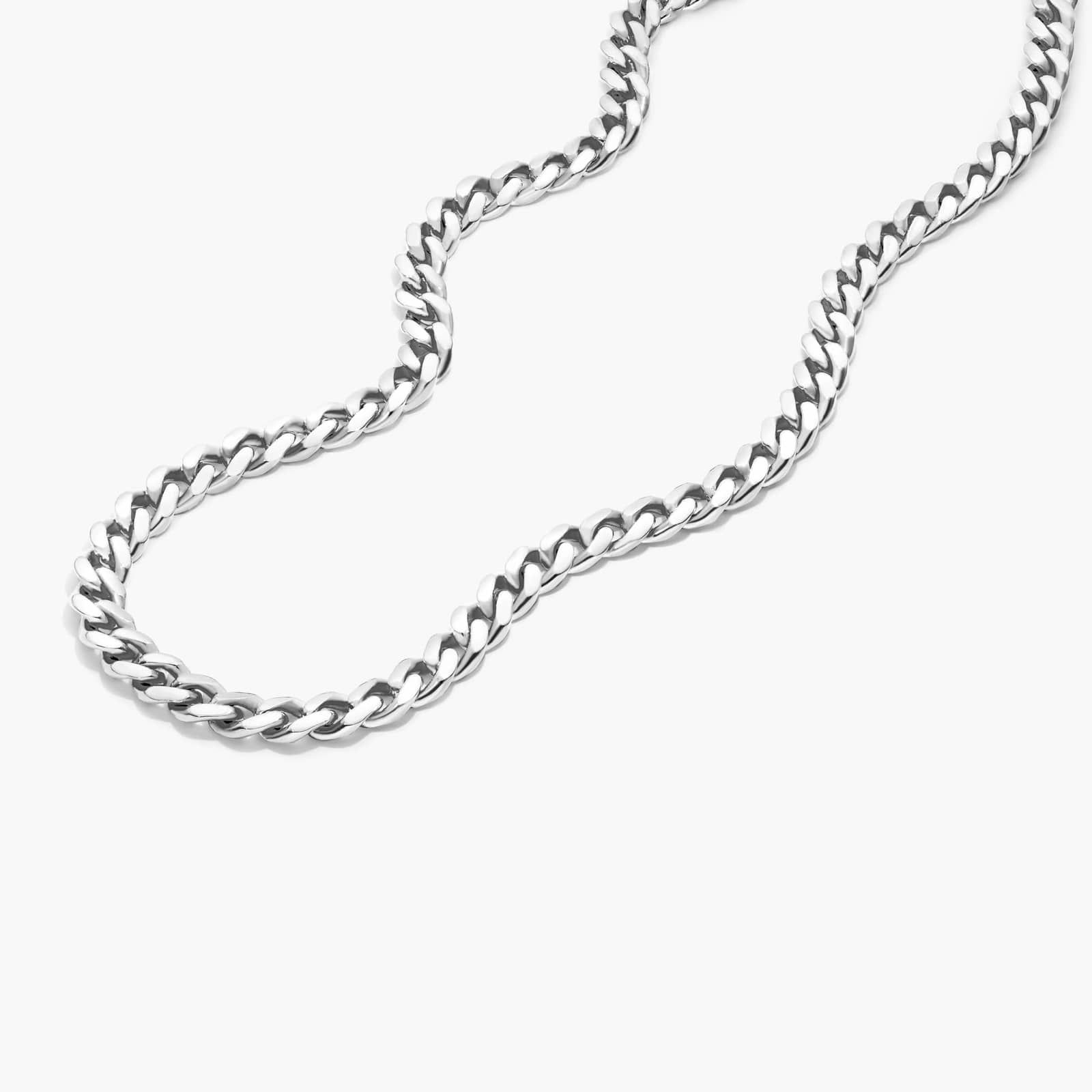 Sterling Silver 5mm Miami Cuban Chain Necklace - 22 inches