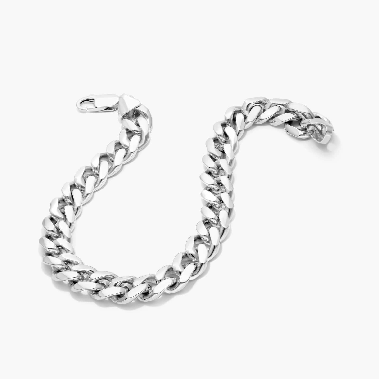 Miami Cuban Bracelet In  Sterling Silver (8.5")